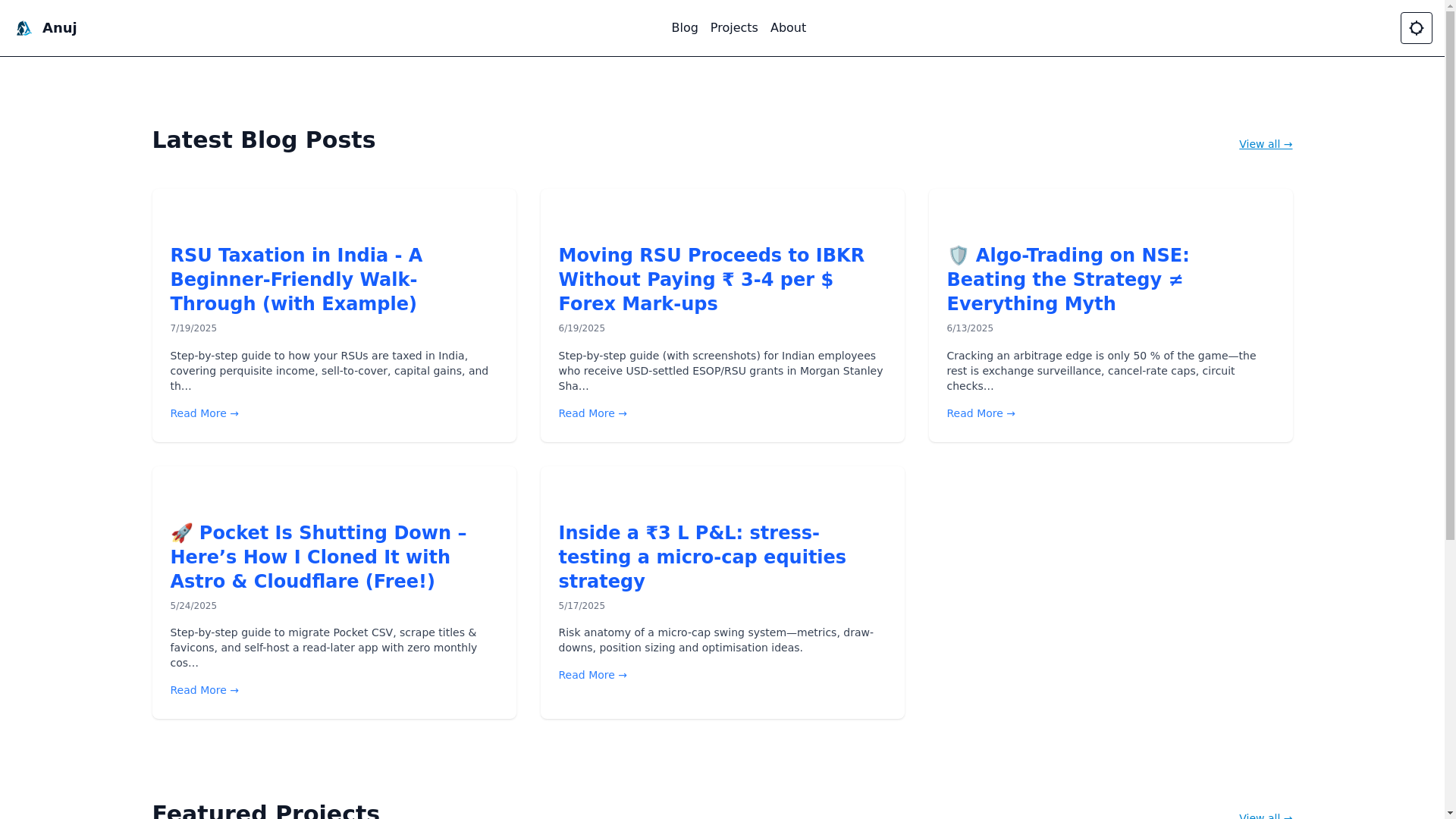 website screenshot of https://anuj-portfolio-8sh.pages.dev/