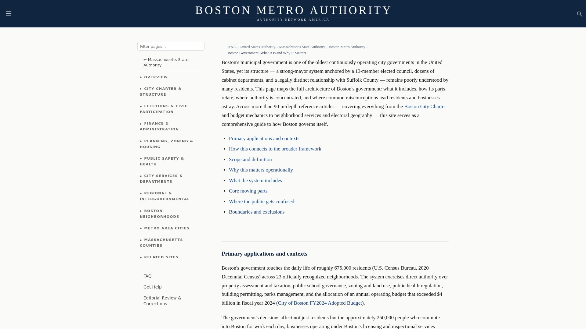 website screenshot of https://bostonmetroauthority.com/
