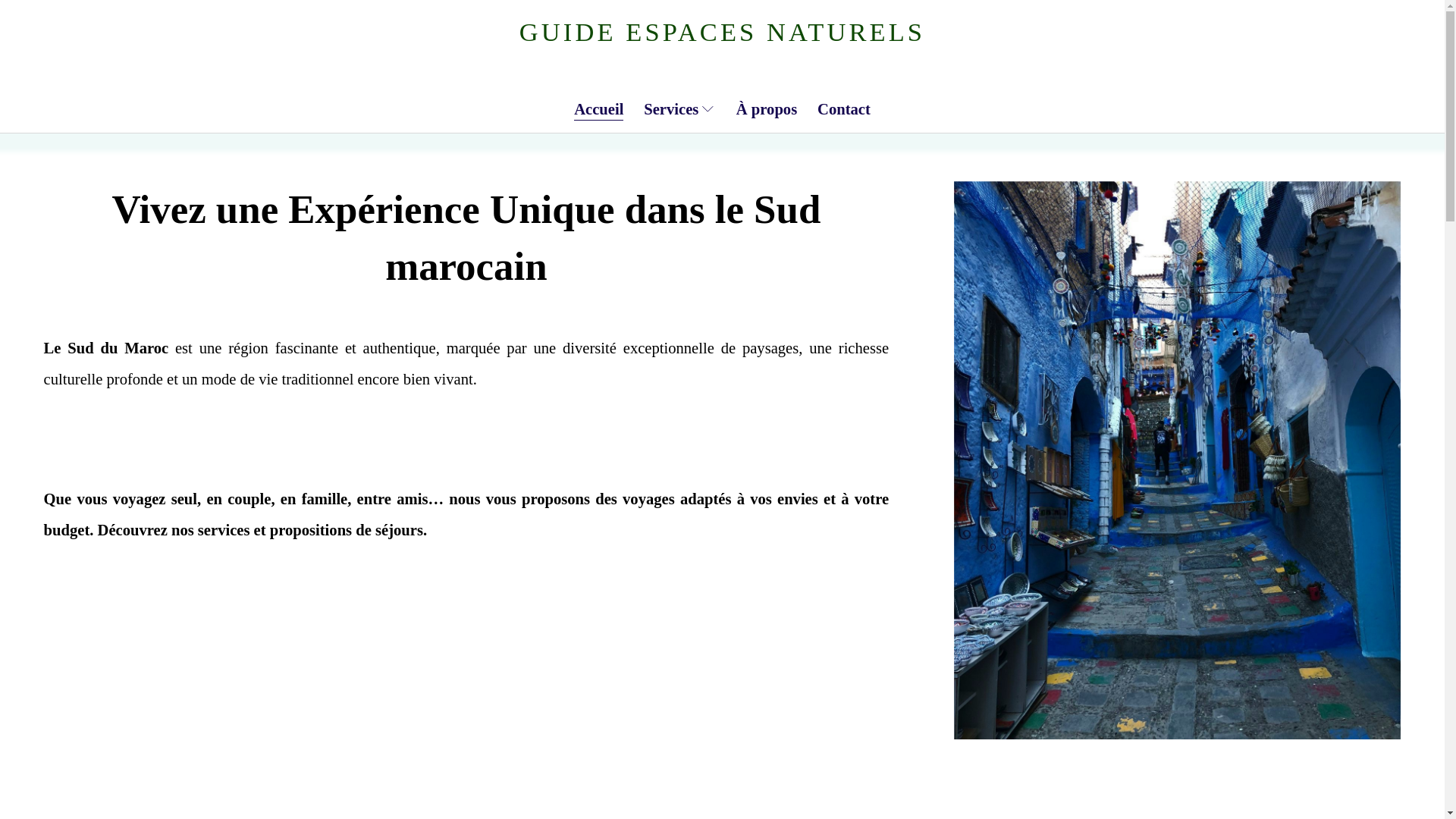 website screenshot of https://guide-espaces-naturels.com/
