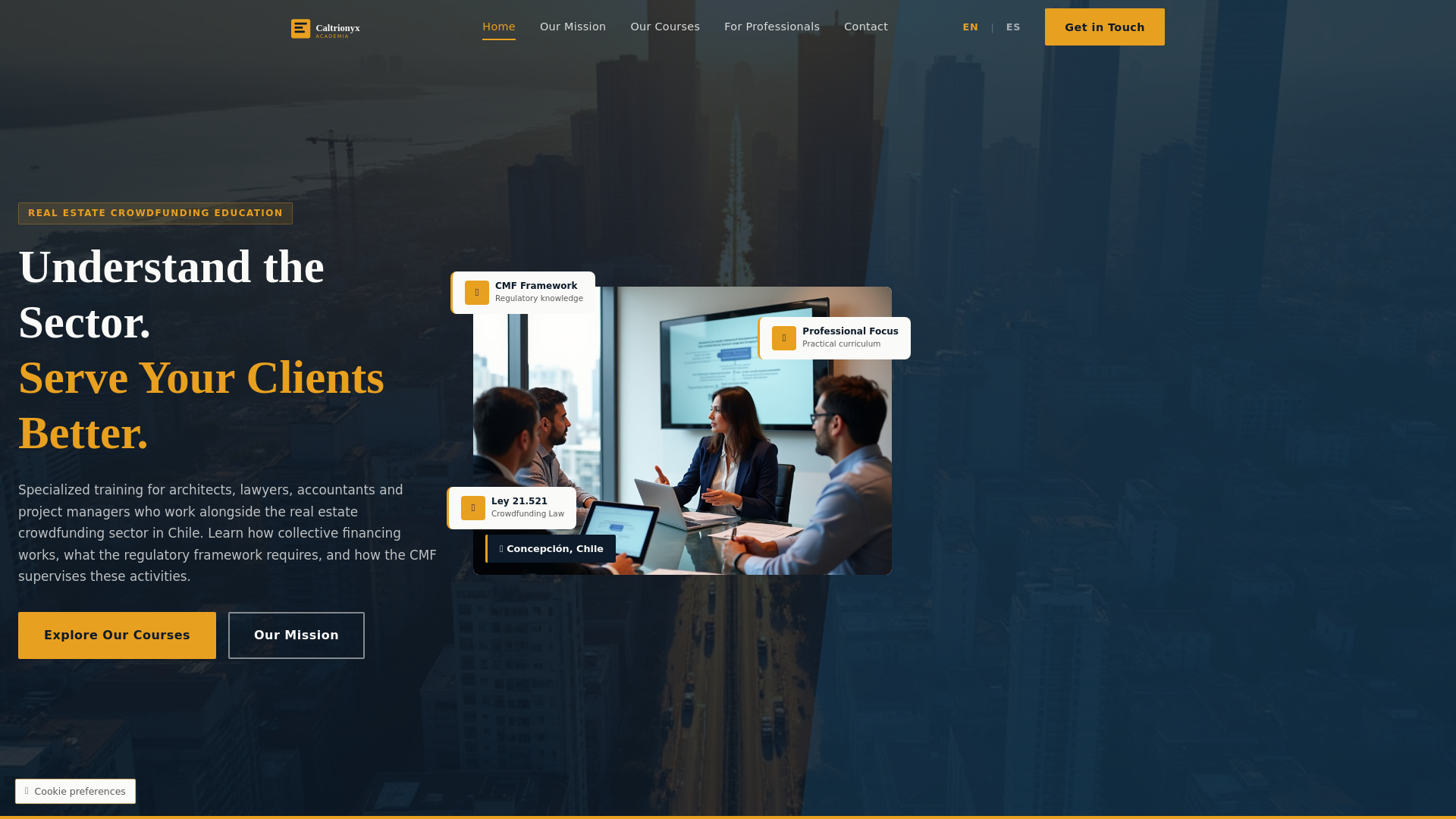website screenshot of https://caltrionyx.com/
