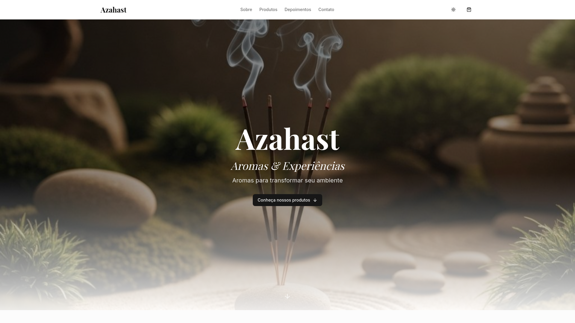 website screenshot of https://azahast.com.br