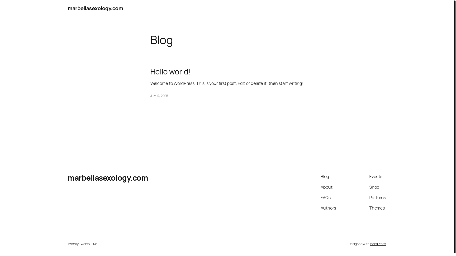 website screenshot of https://marbellasexology.com/