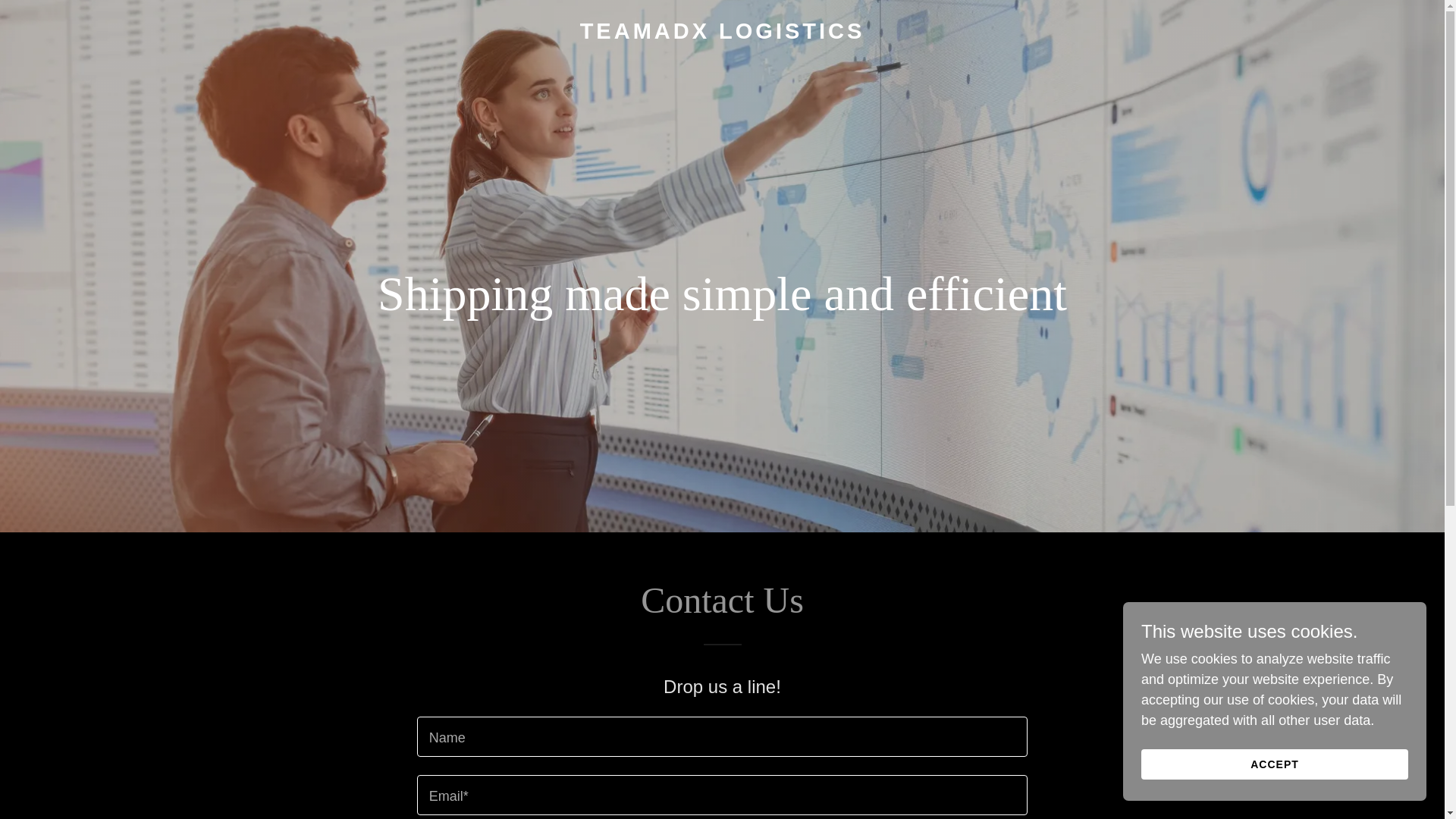 website screenshot of https://shipteamadx.com/