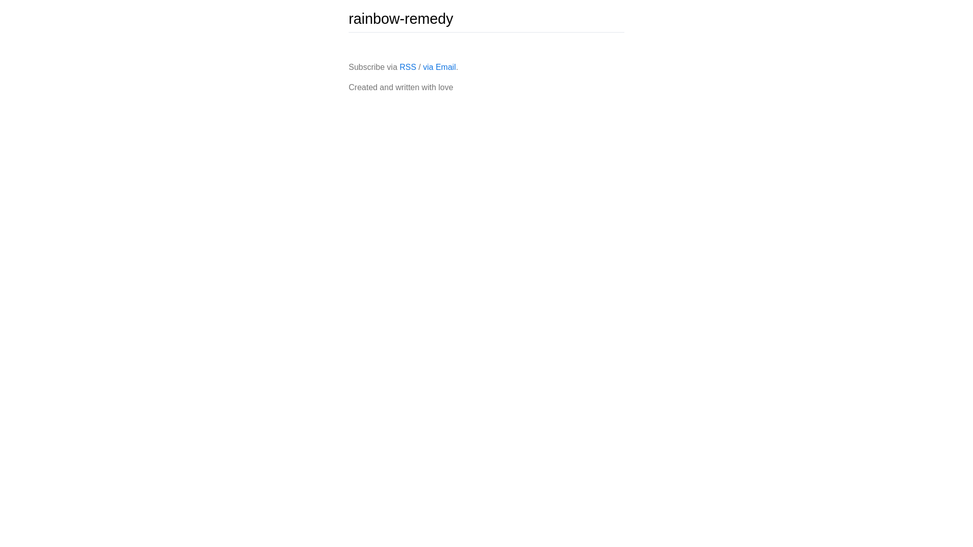 website screenshot of https://rainbow-remedy.ink/