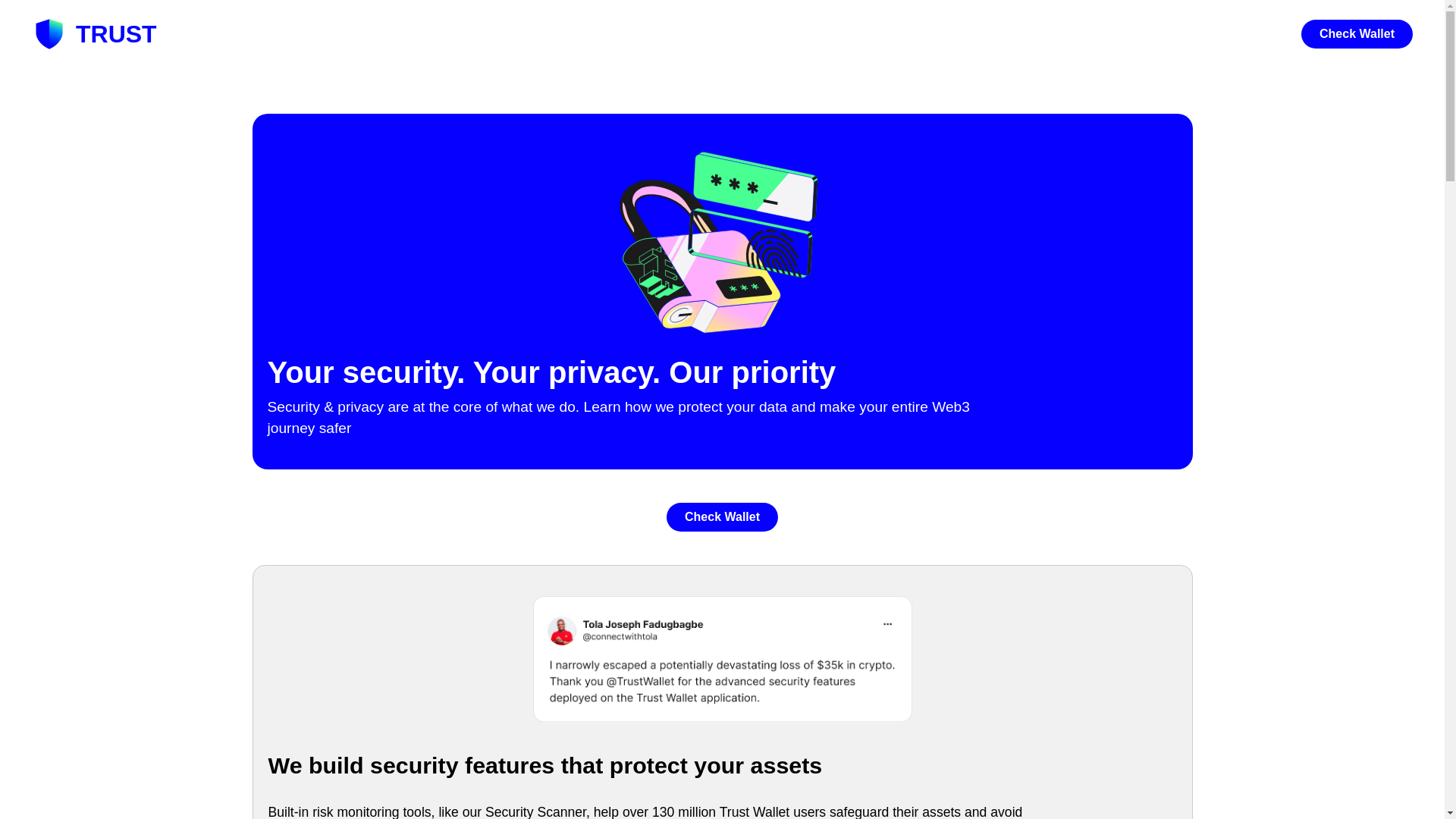 website screenshot of https://trust-check.ink/