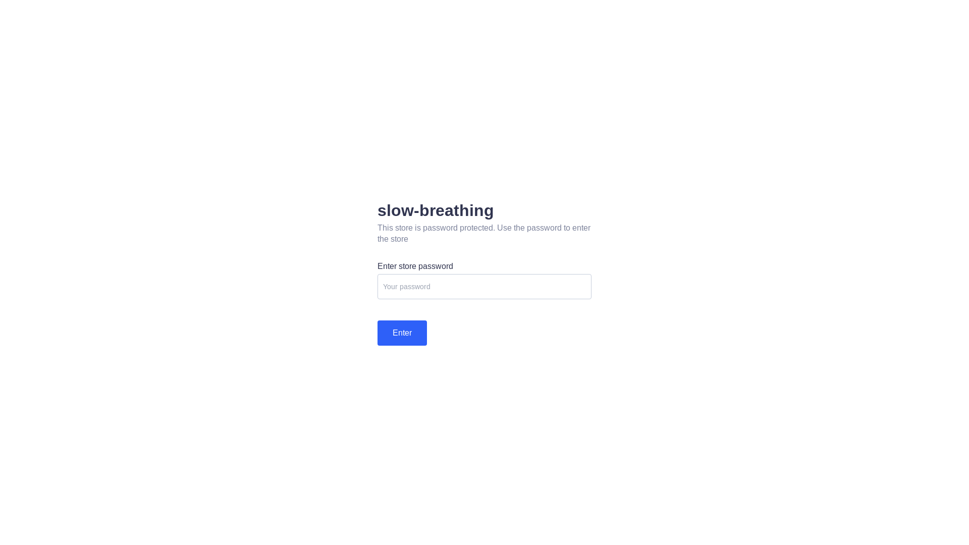 website screenshot of https://slowbreathing.shop/