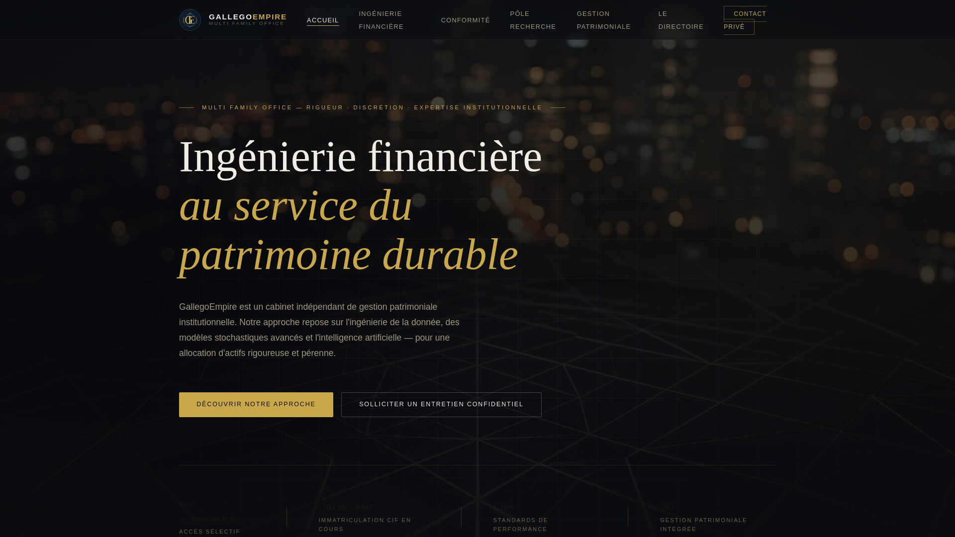 website screenshot of https://gallegoempire.com/