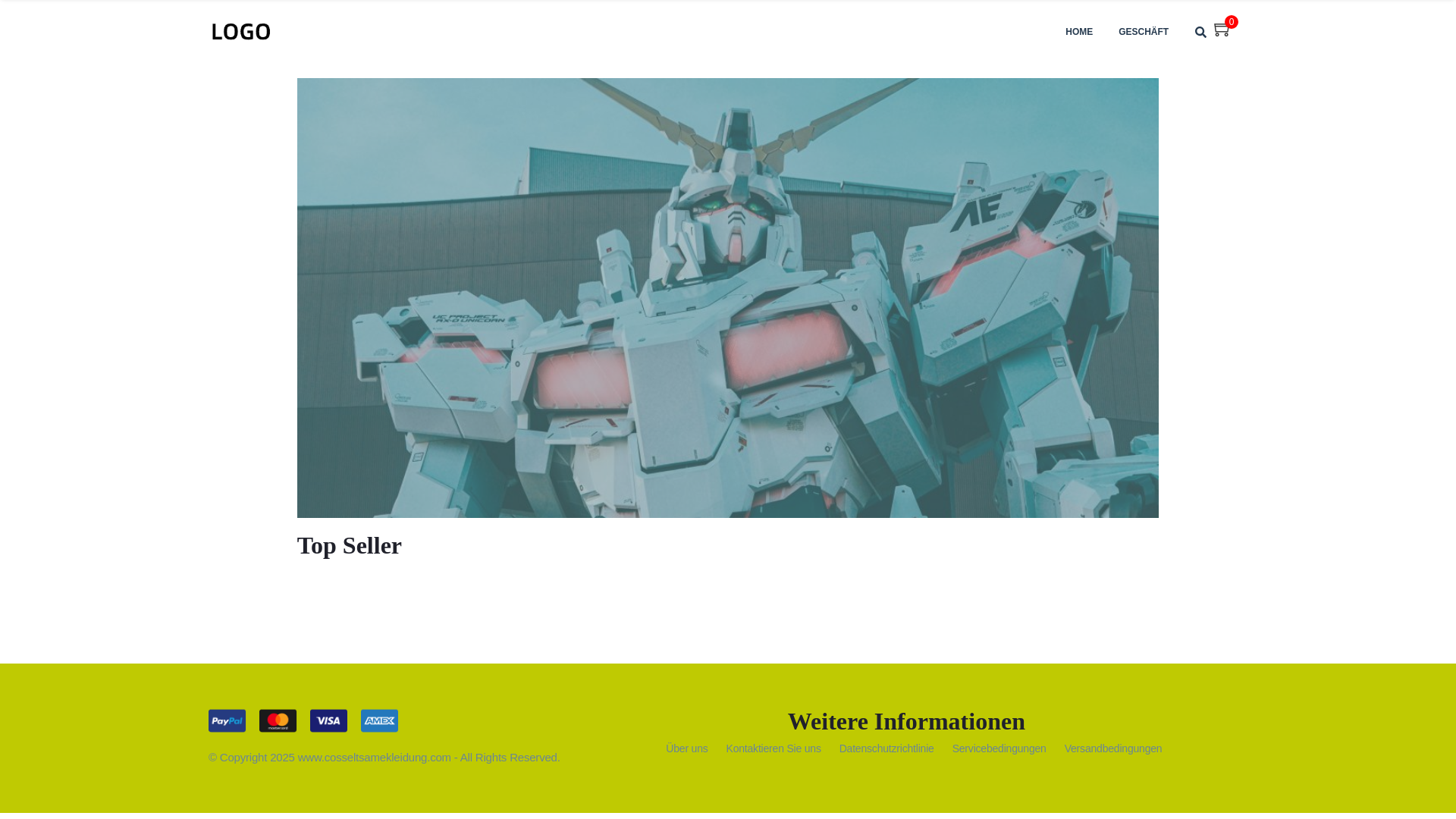 website screenshot of https://cosseltsamekleidung.com/