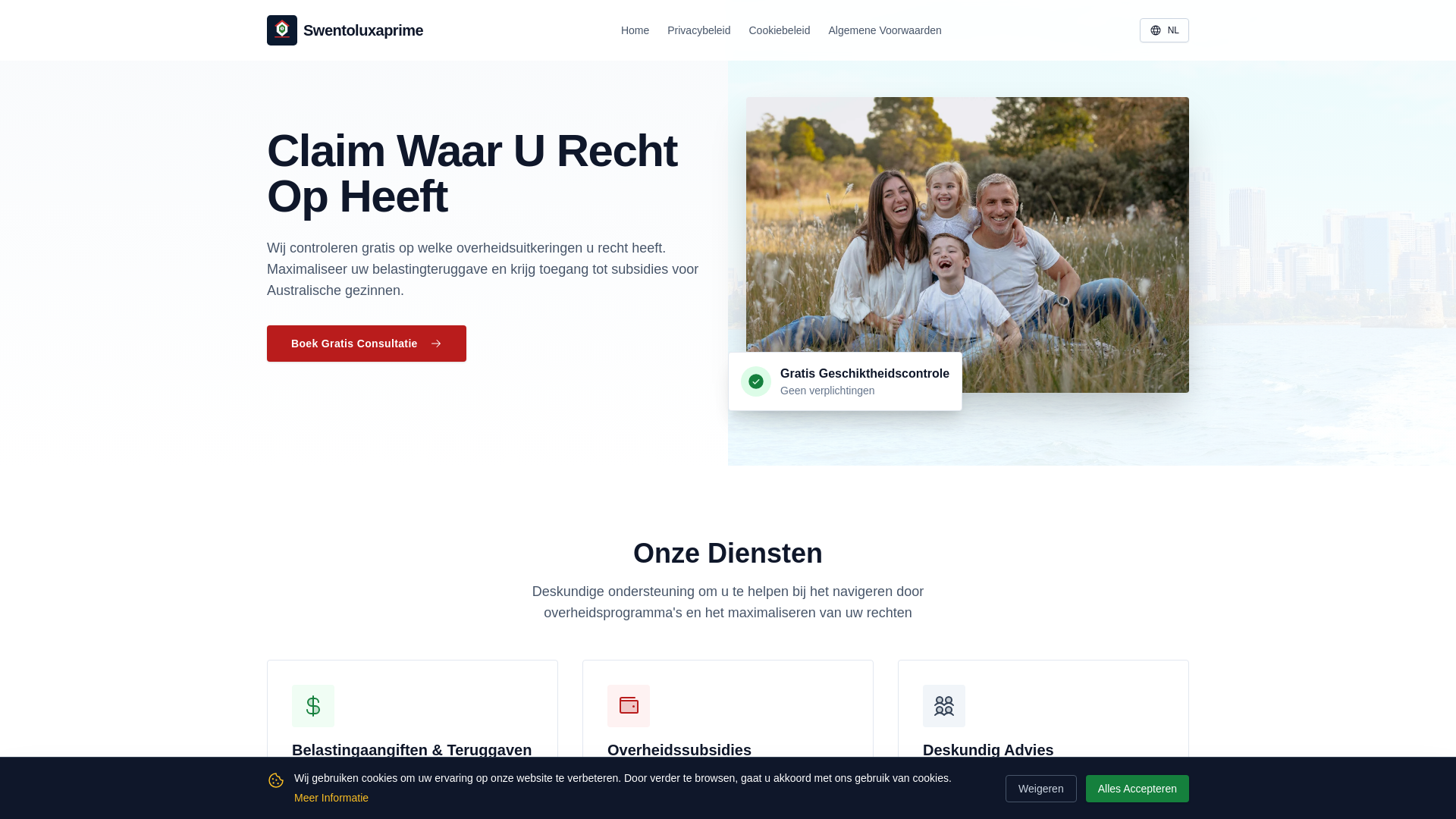 website screenshot of https://swentoluxaprime.com/