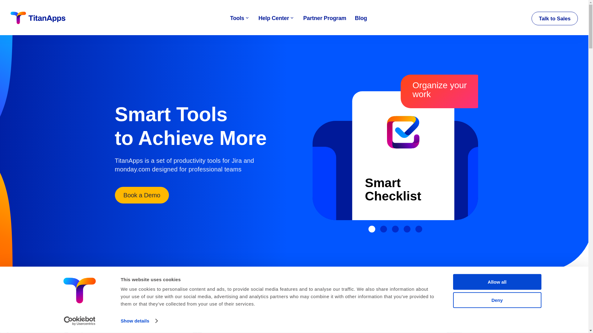 website screenshot of https://trytitan-apps.com/