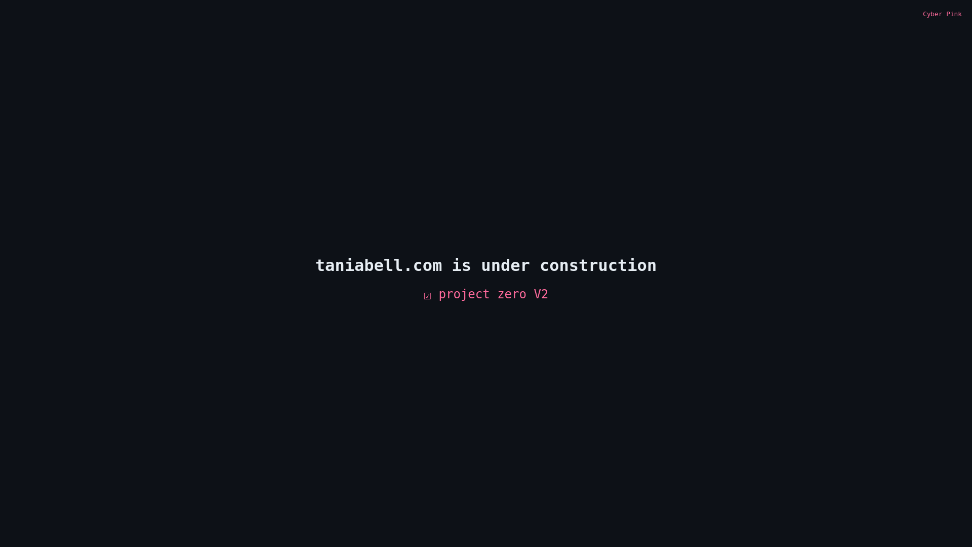 website screenshot of https://taniabellv2.pages.dev/