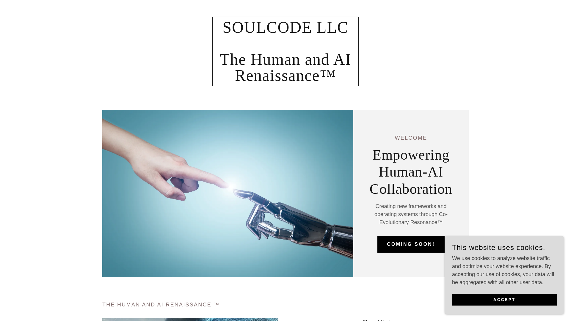 website screenshot of https://coevolutionaryarchitecture.ai