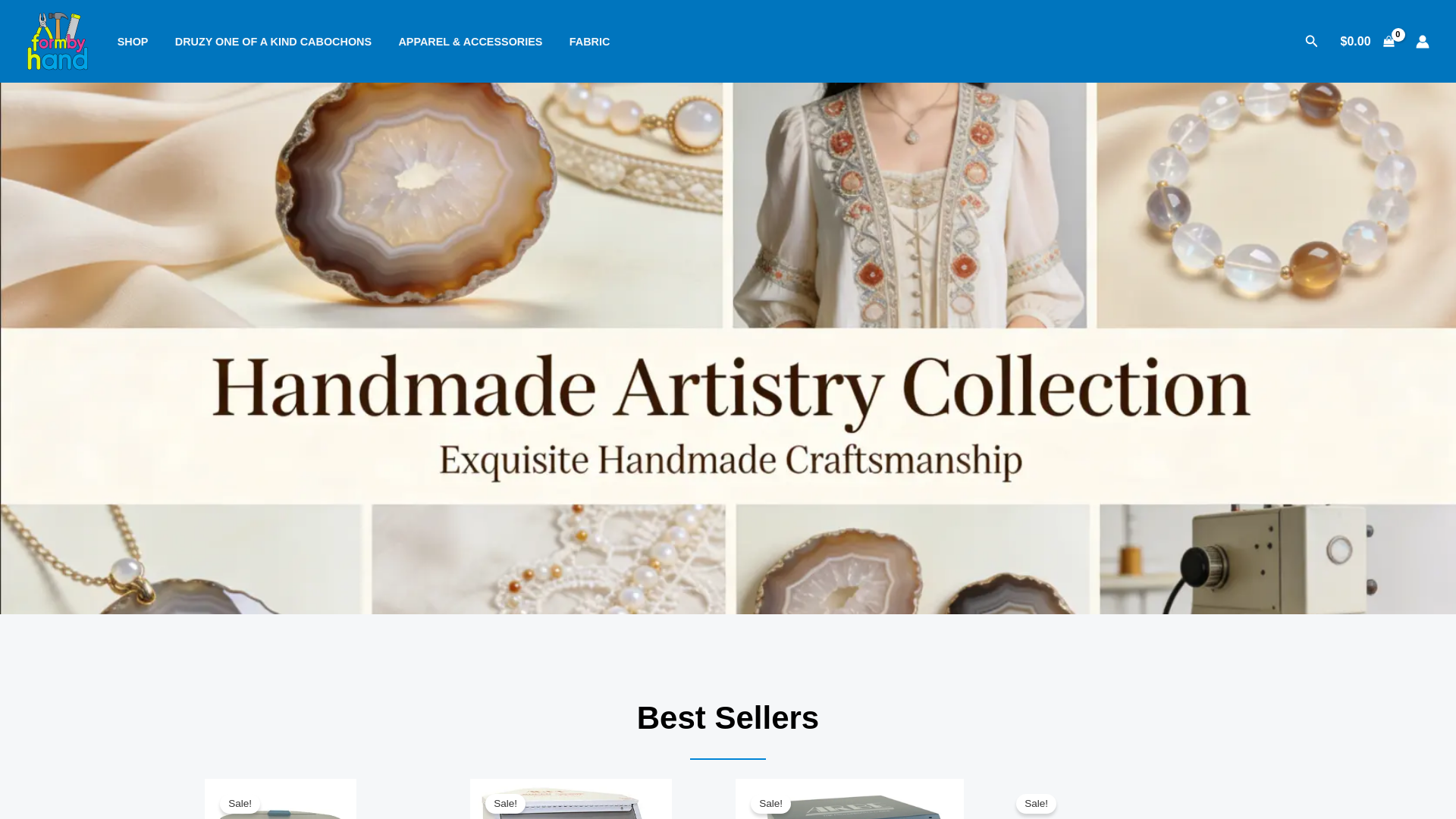 website screenshot of https://formbyhand.com/