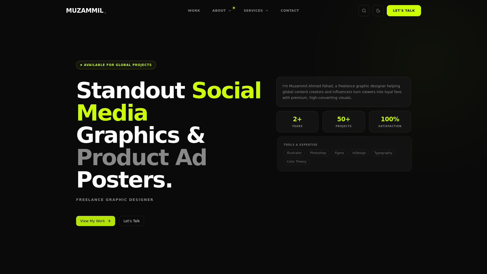 website screenshot of https://studio-muzammil.pages.dev/