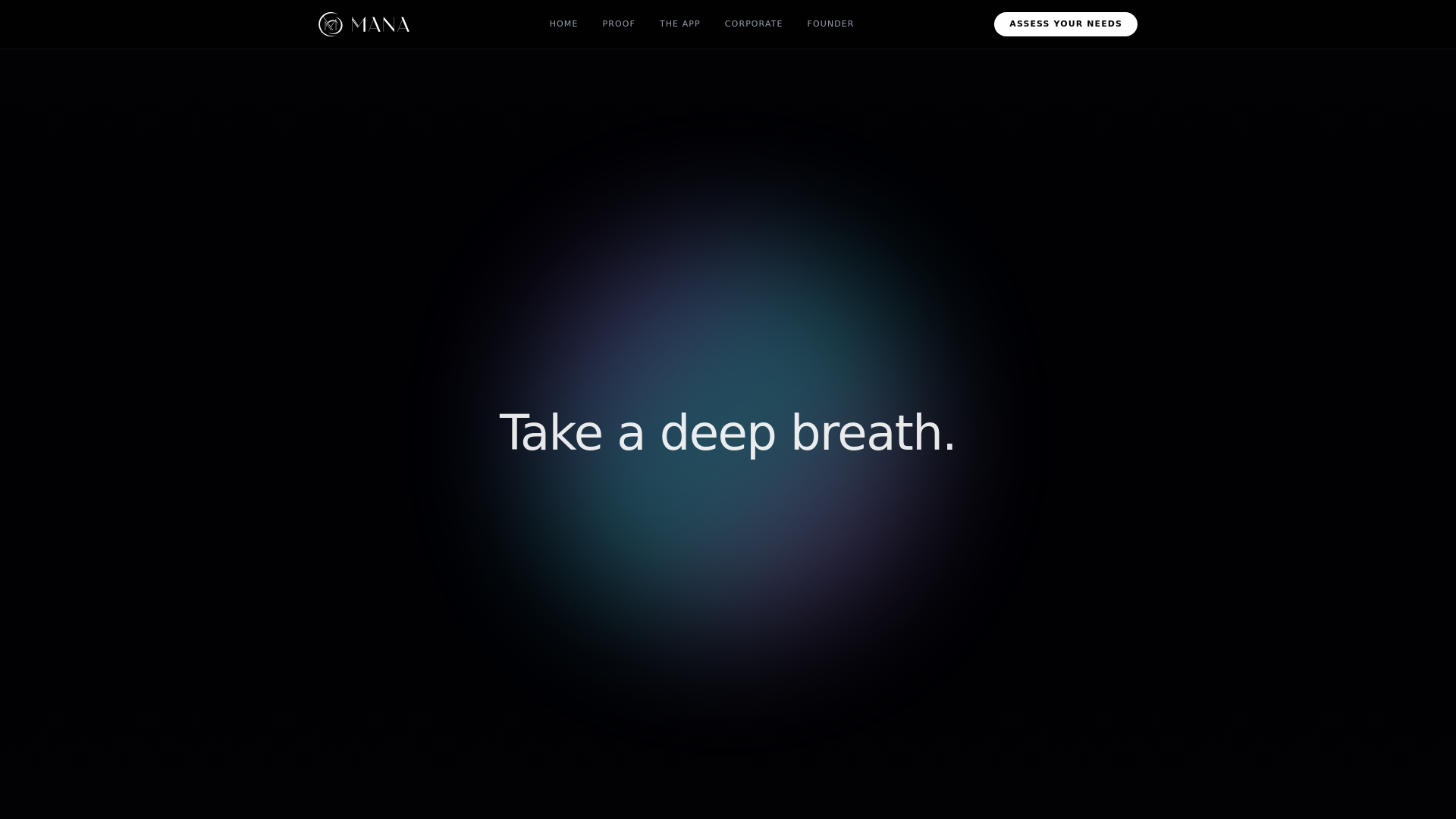 website screenshot of https://mana-landing.pages.dev/