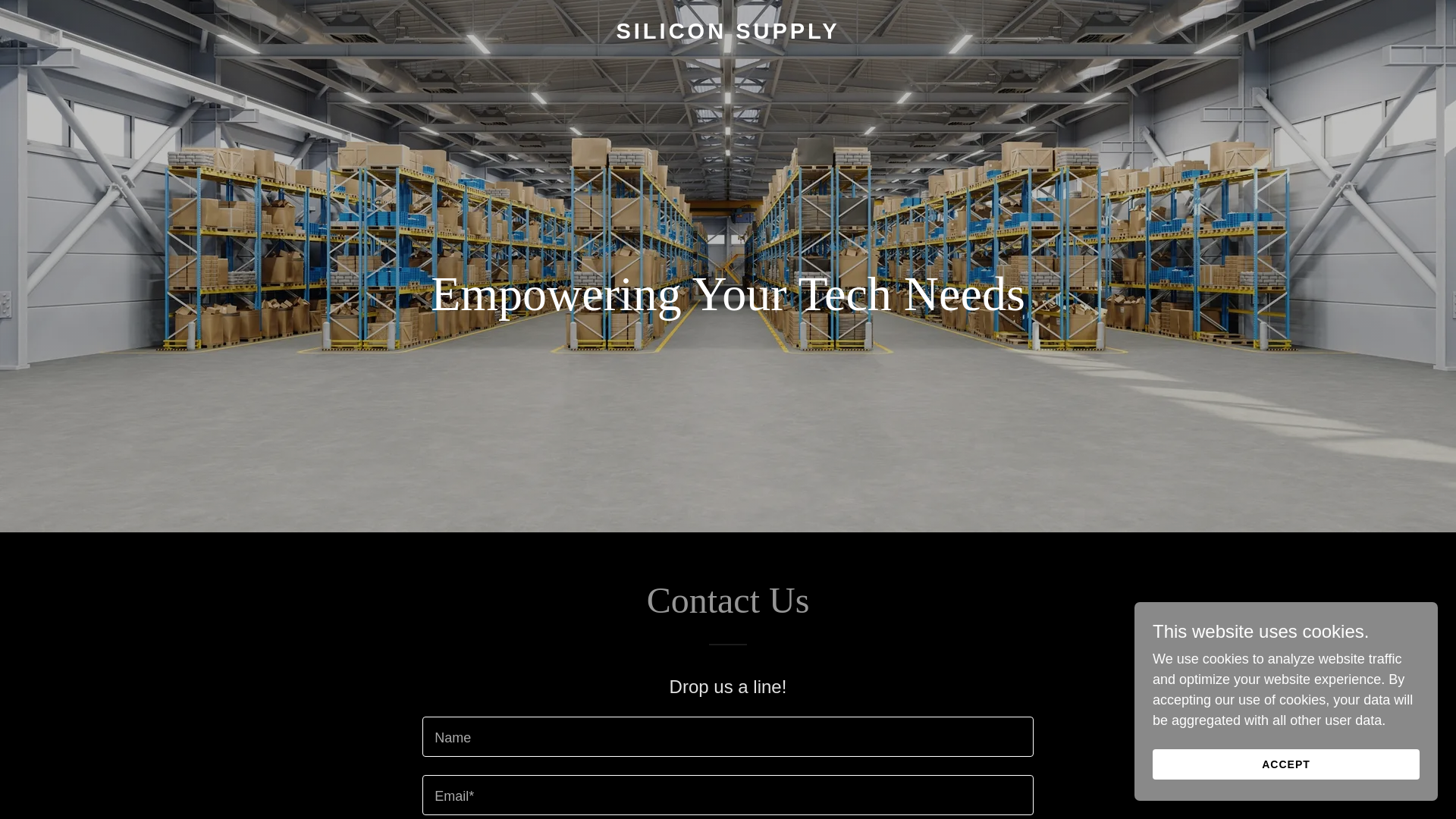 website screenshot of https://siliconsupply.ca/