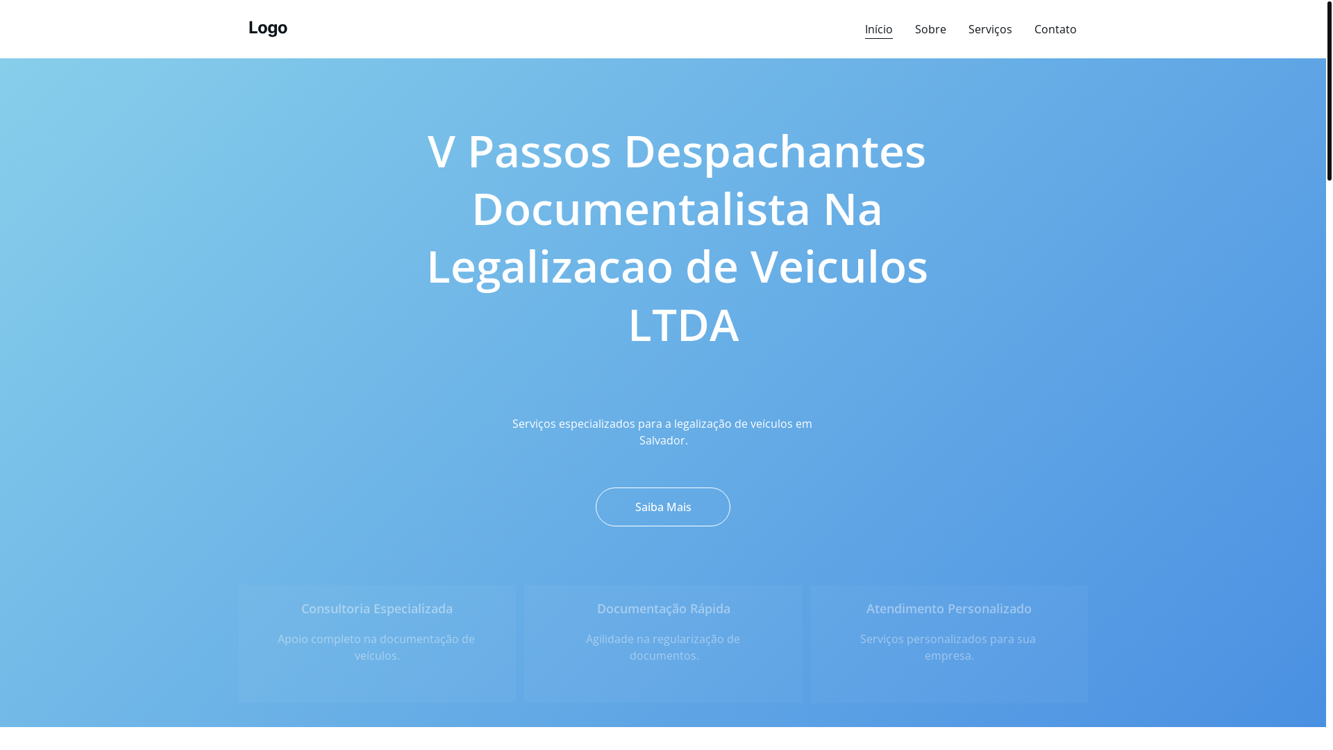 website screenshot of https://vpassosdespachantes.store/
