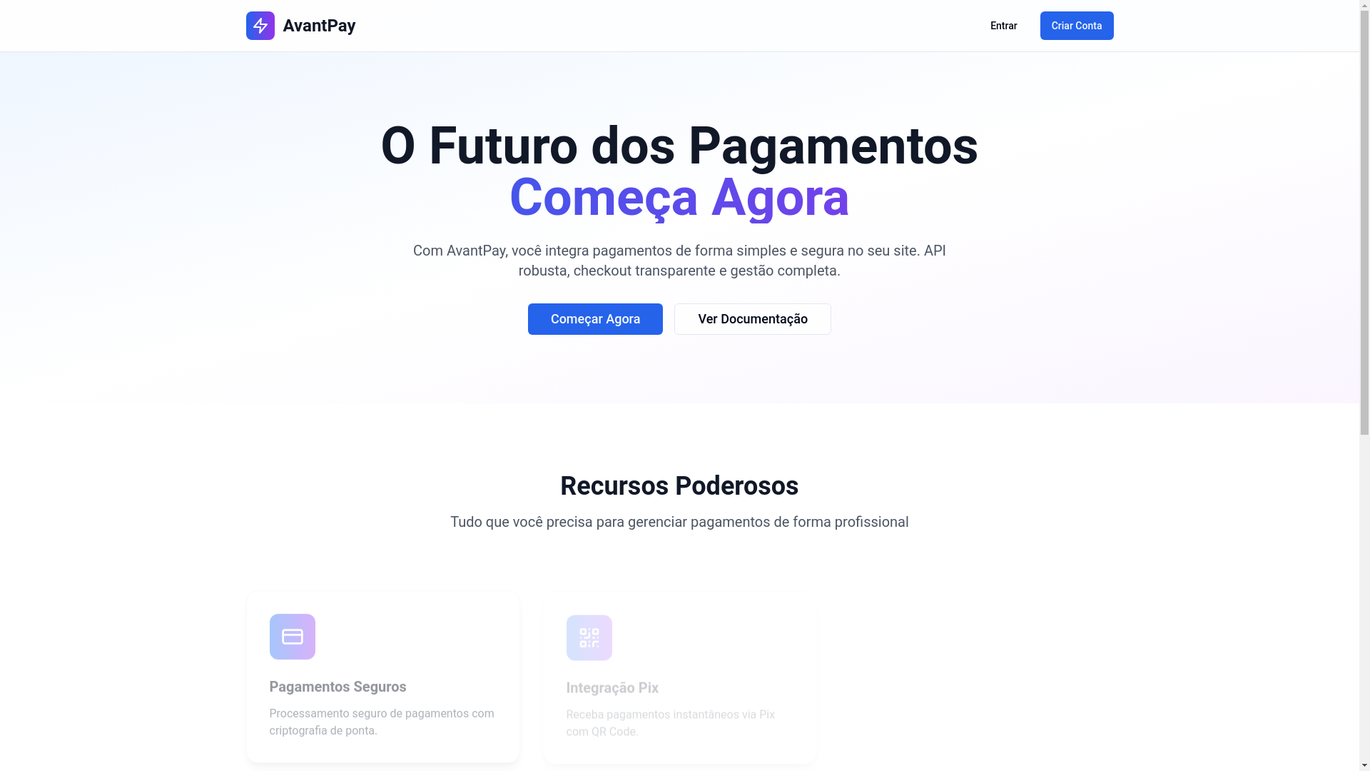 website screenshot of https://avantpayjim.com.br/