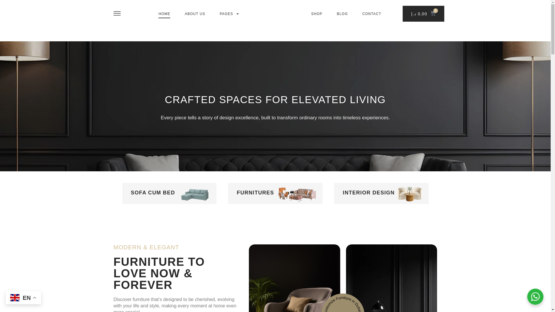 website screenshot of https://lushspaces.ae/
