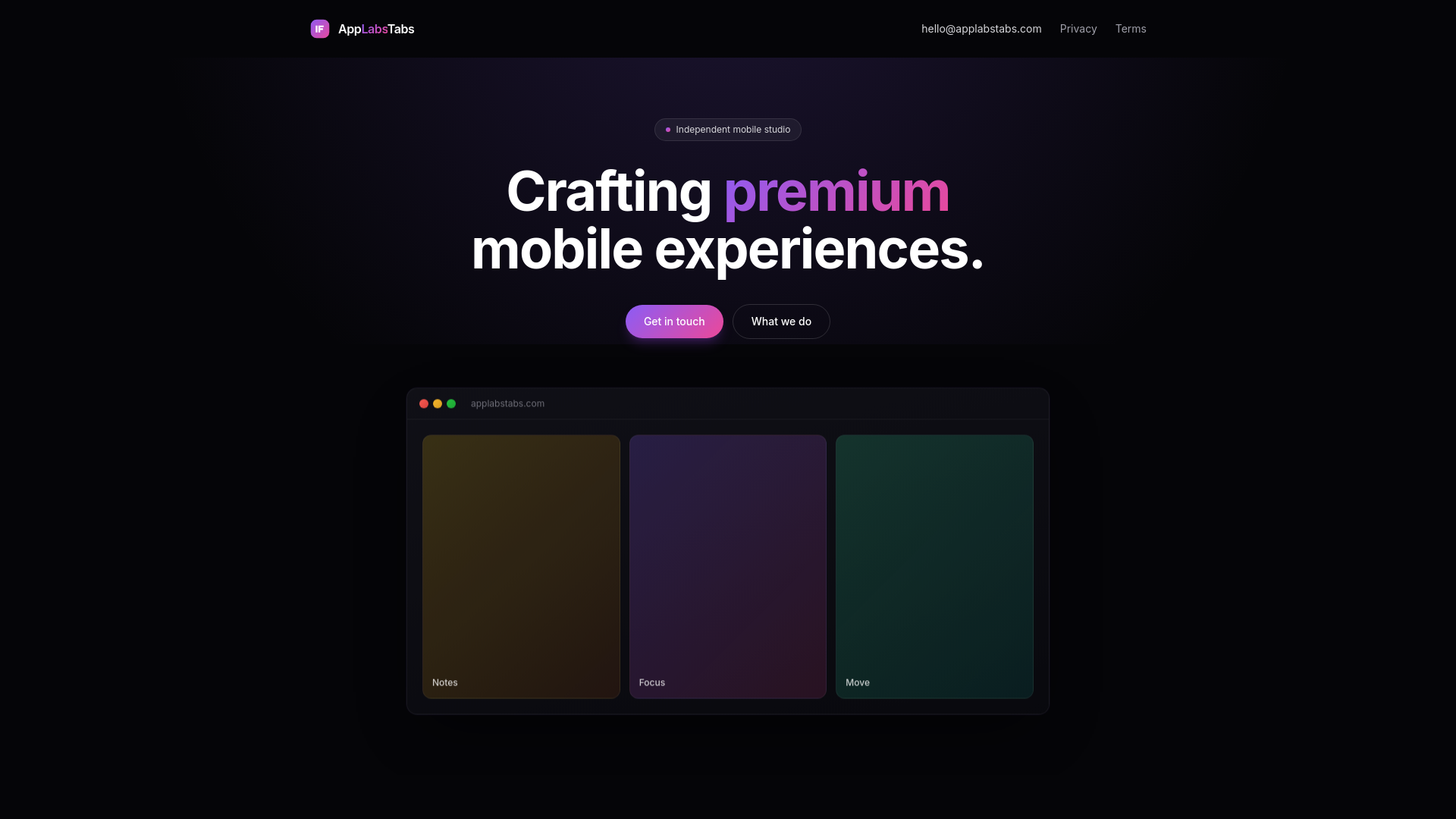 website screenshot of https://applabstabs.pages.dev/