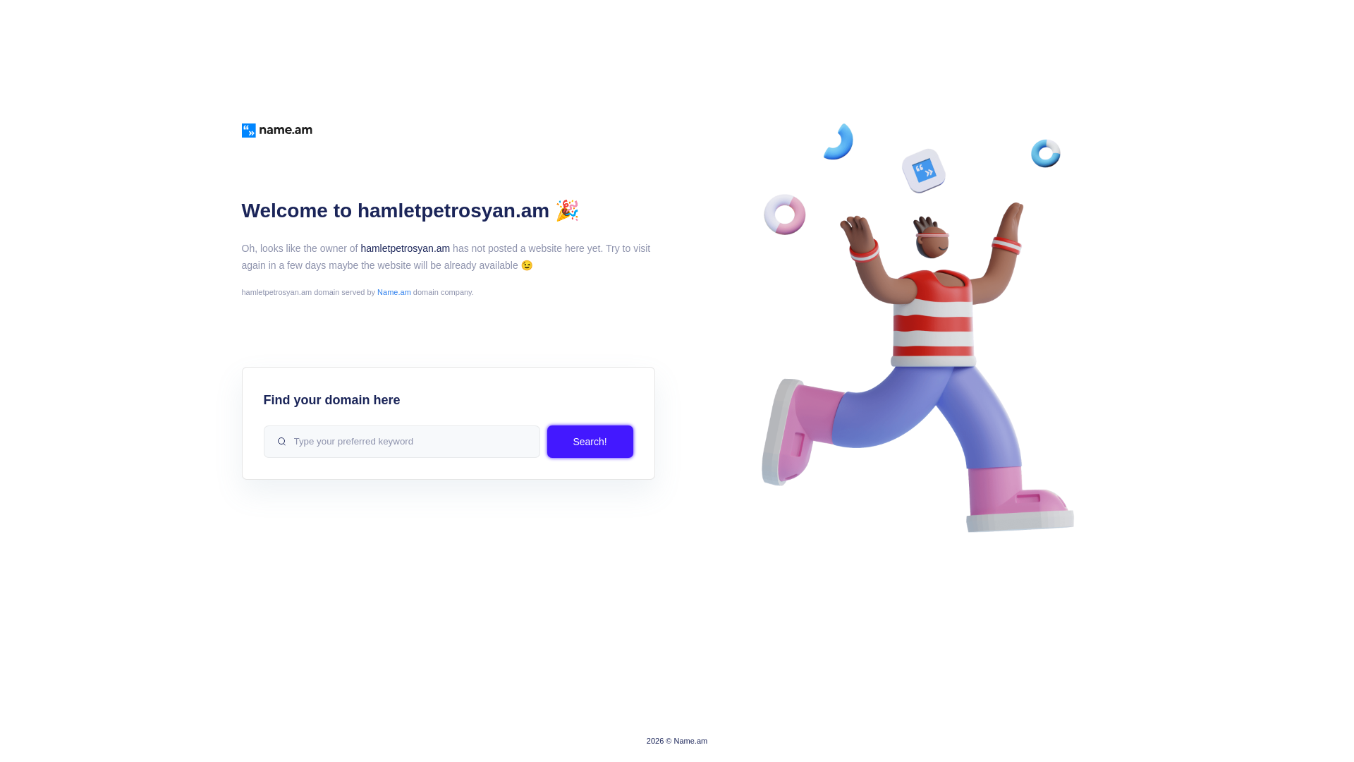 website screenshot of https://hamletpetrosyan.am/