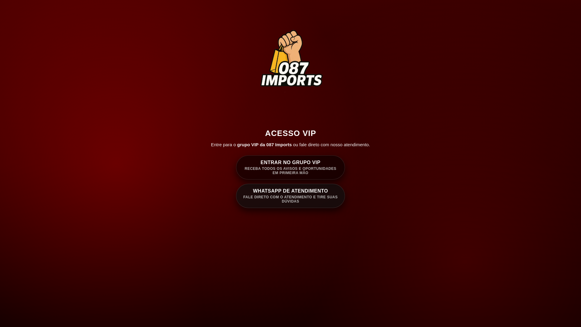 website screenshot of https://087imports.shop/