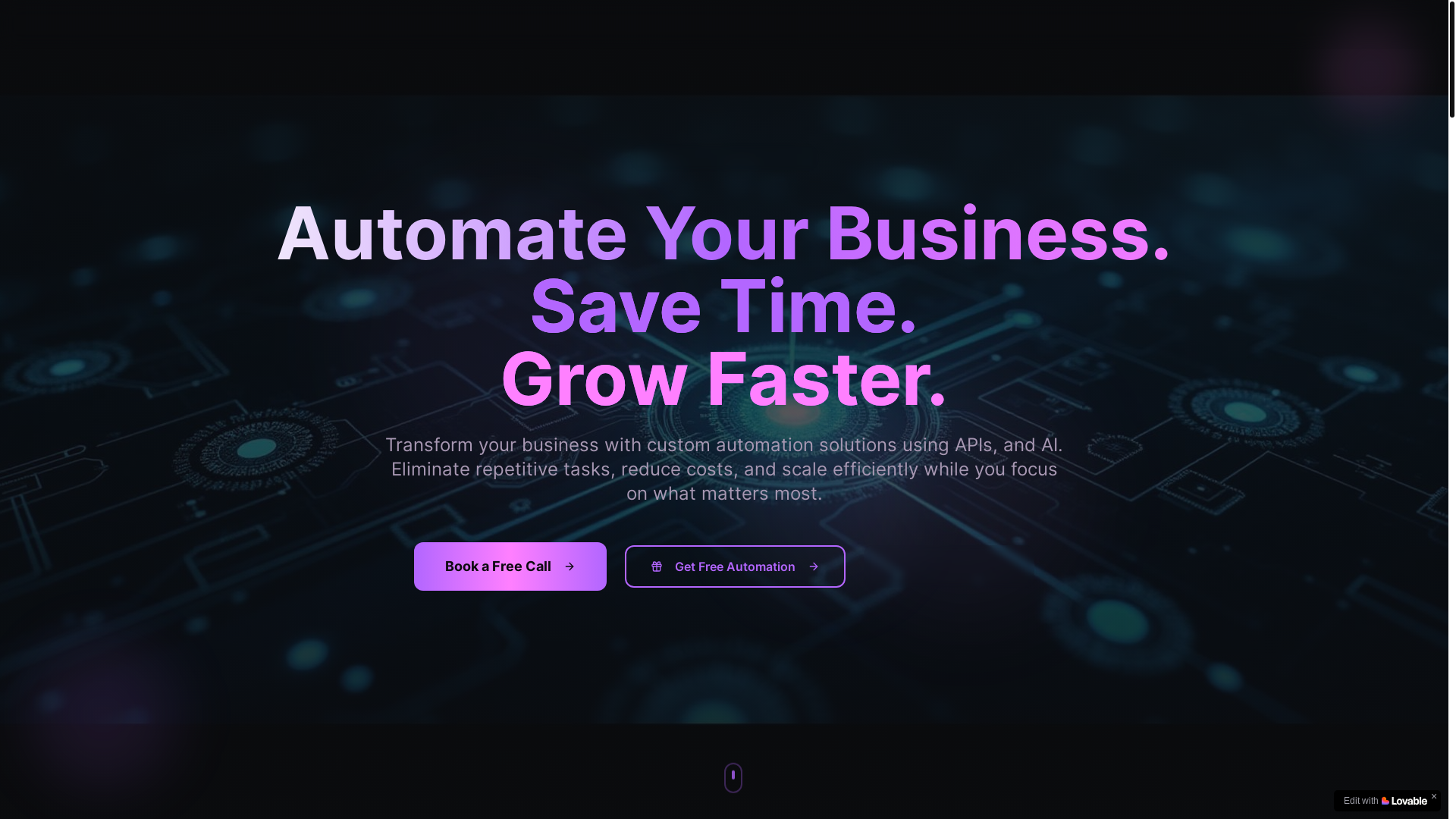website screenshot of https://zlackaiautomations.com/