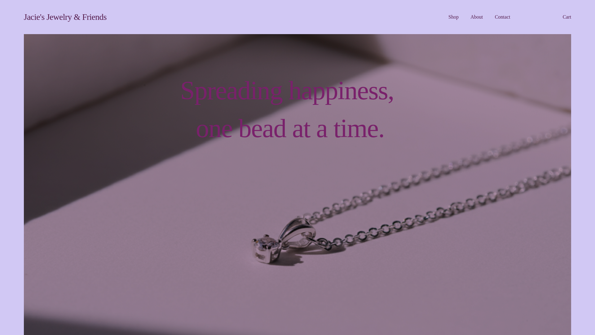 website screenshot of https://jaciesjewelry.com/