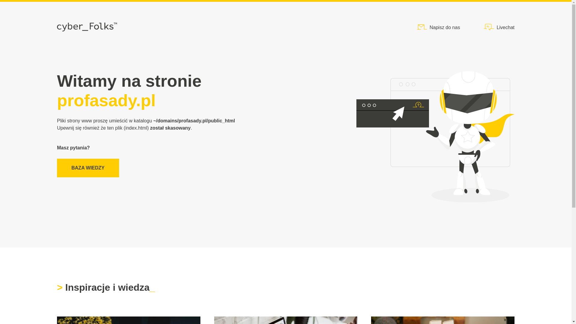 website screenshot of https://profasady.pl/