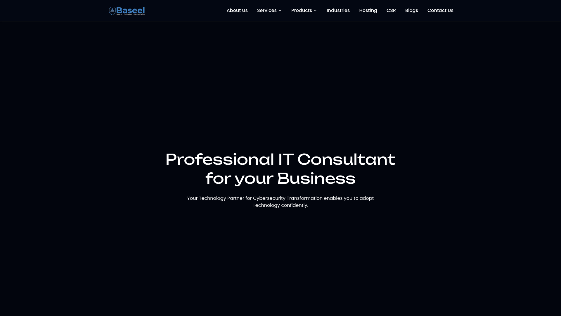 website screenshot of https://www.baseel.com/
