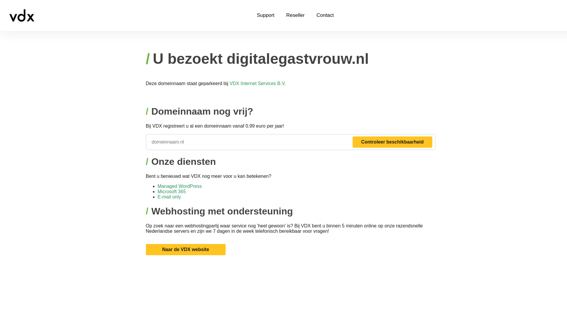 website screenshot of https://digitalegastvrouw.nl/