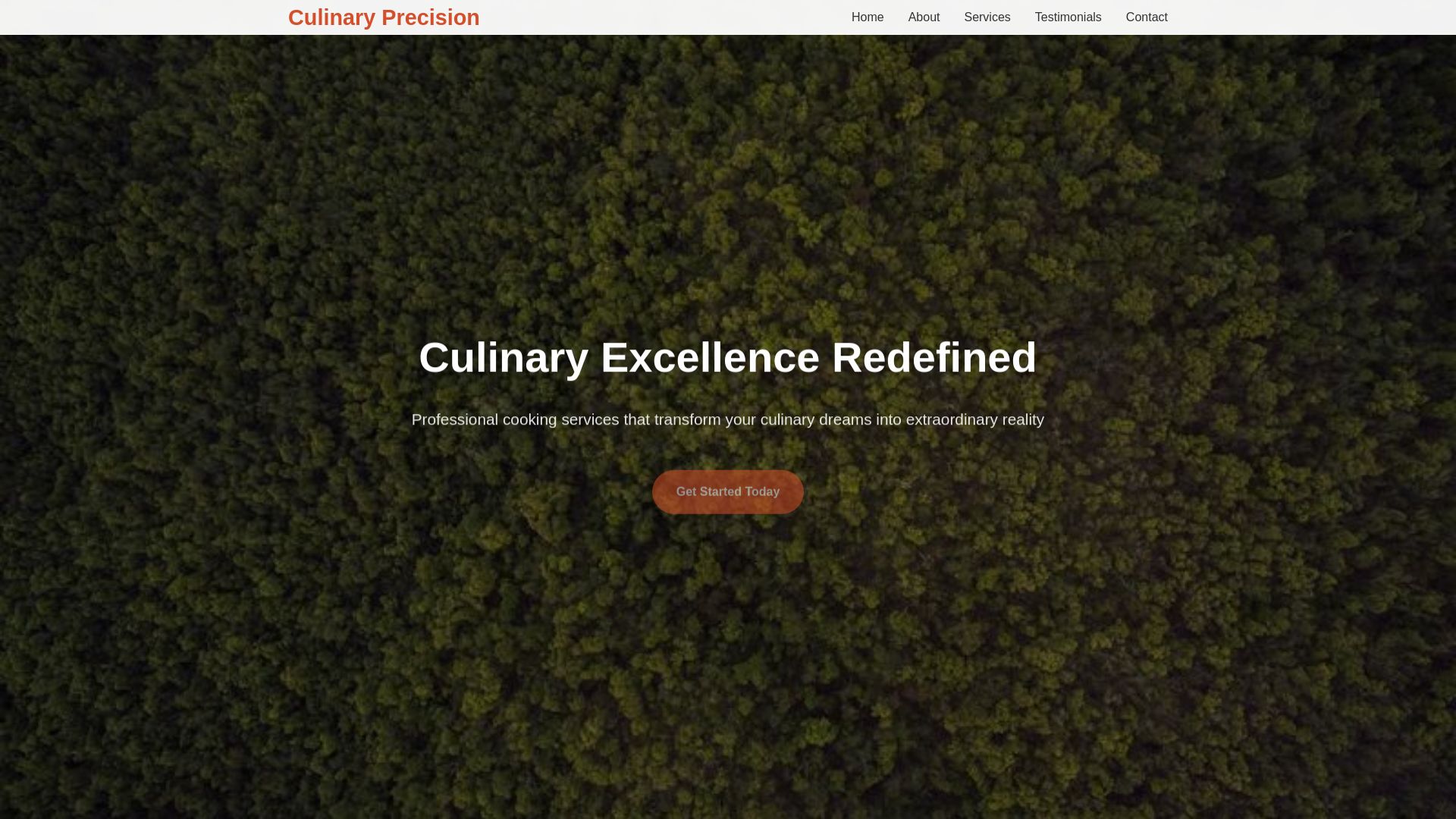 website screenshot of https://culinaryprecision.digital/