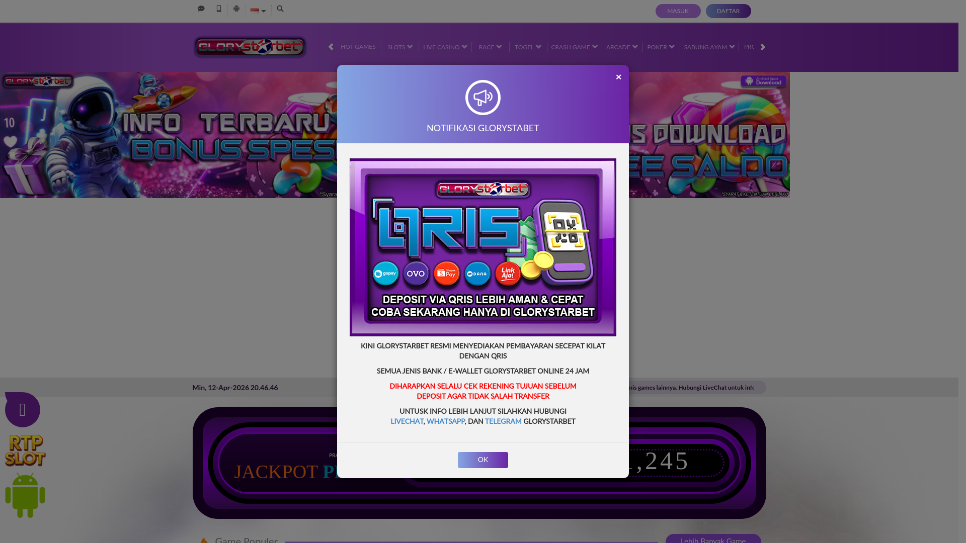 website screenshot of https://glorystarbetonln.top