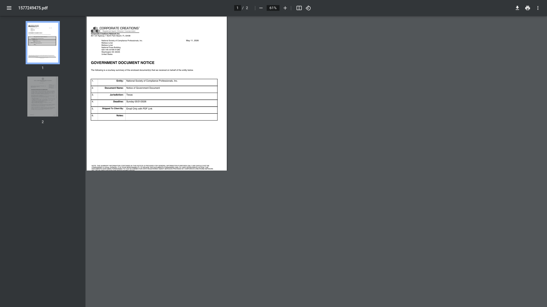 website screenshot of https://secure-docs.corporatecreations.us/738175/gov/1577249475.pdf