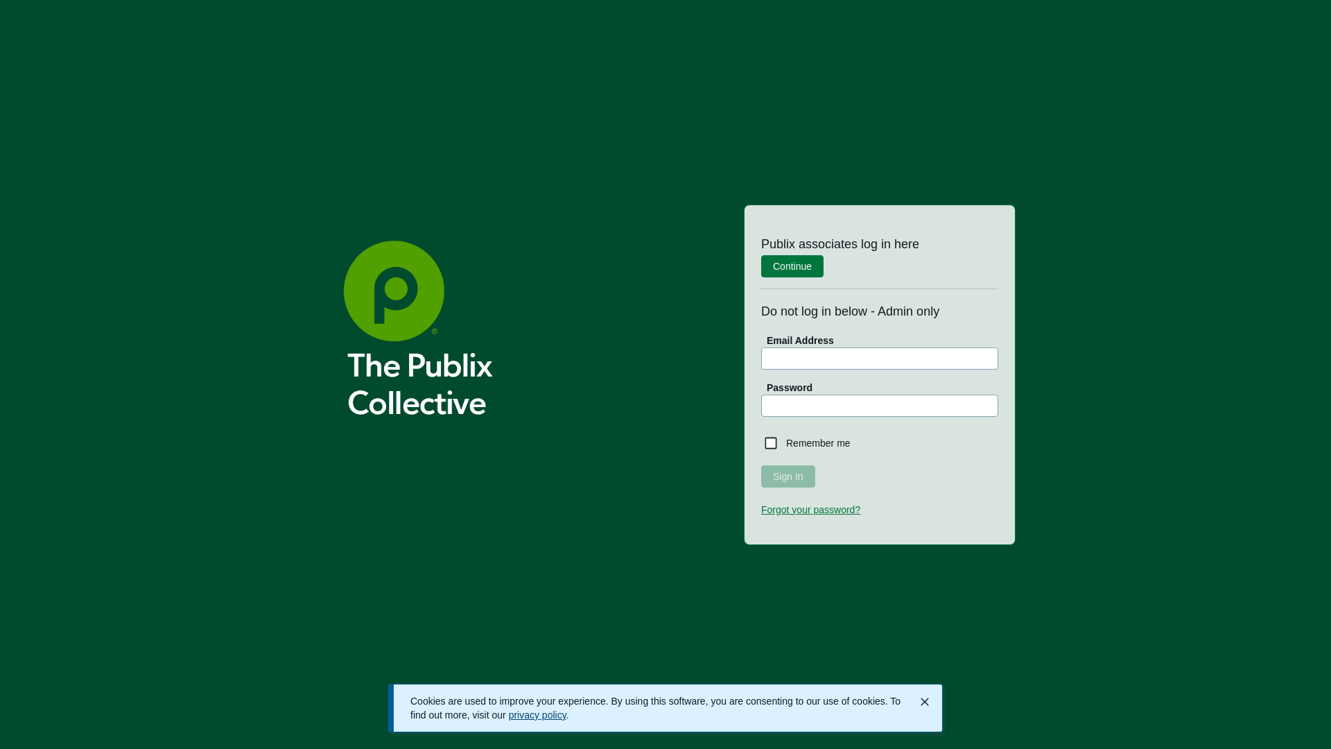 website screenshot of https://publixcollective.com