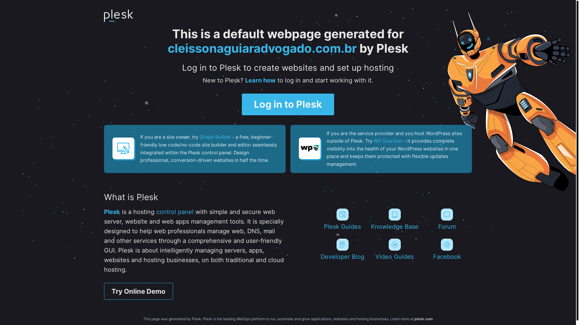 website screenshot of https://cleissonaguiaradvogado.com.br/