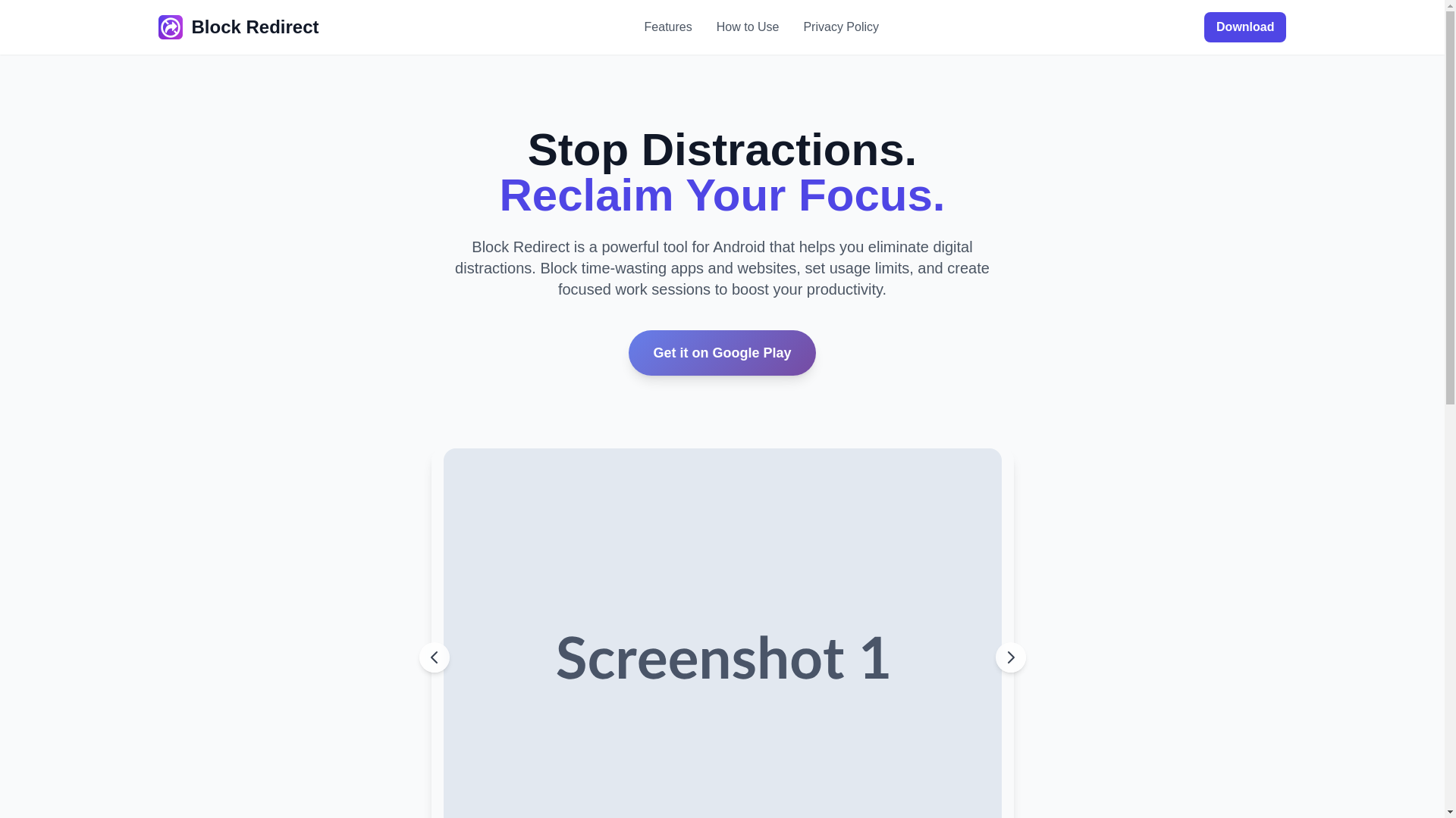 website screenshot of https://blockredirect.pages.dev/