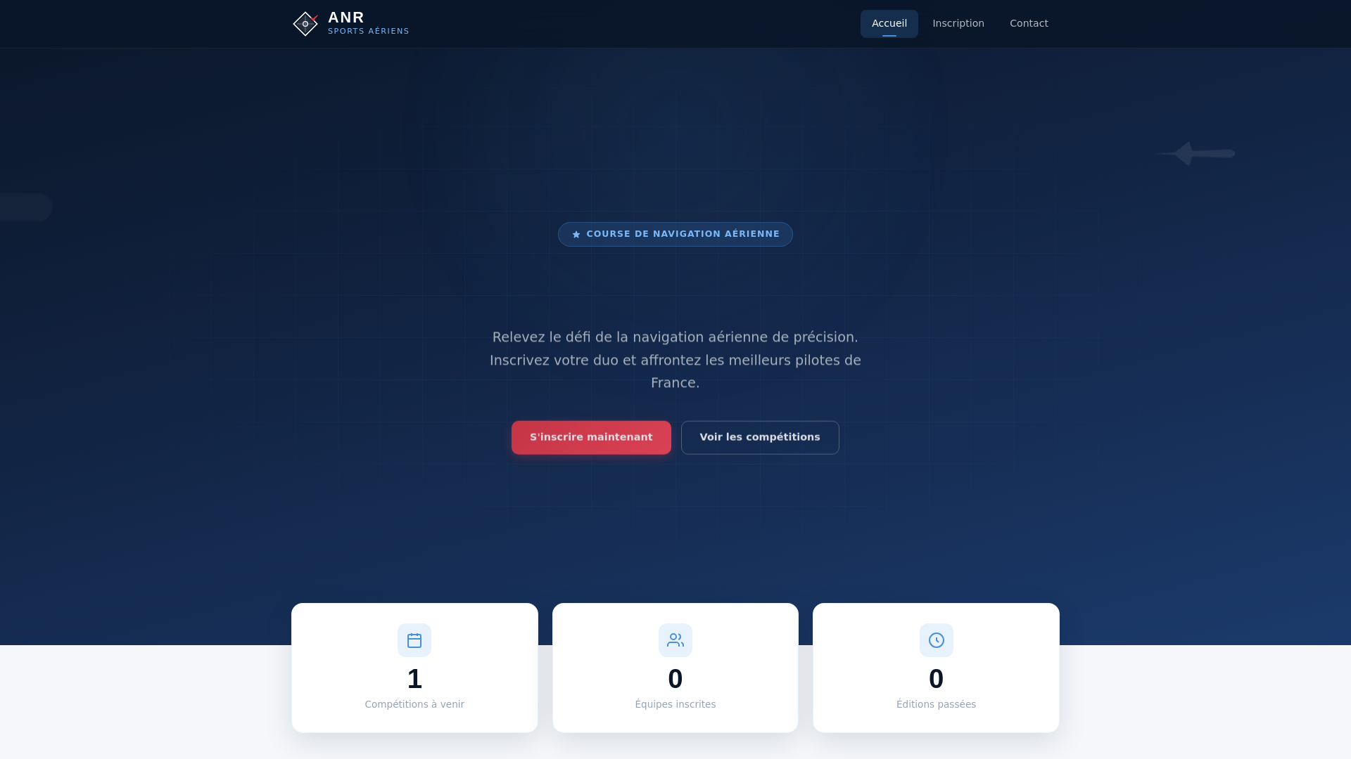 website screenshot of https://sports-aeriens.fr