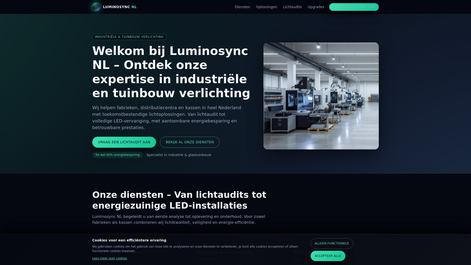 website screenshot of https://luminosyncnl.com/