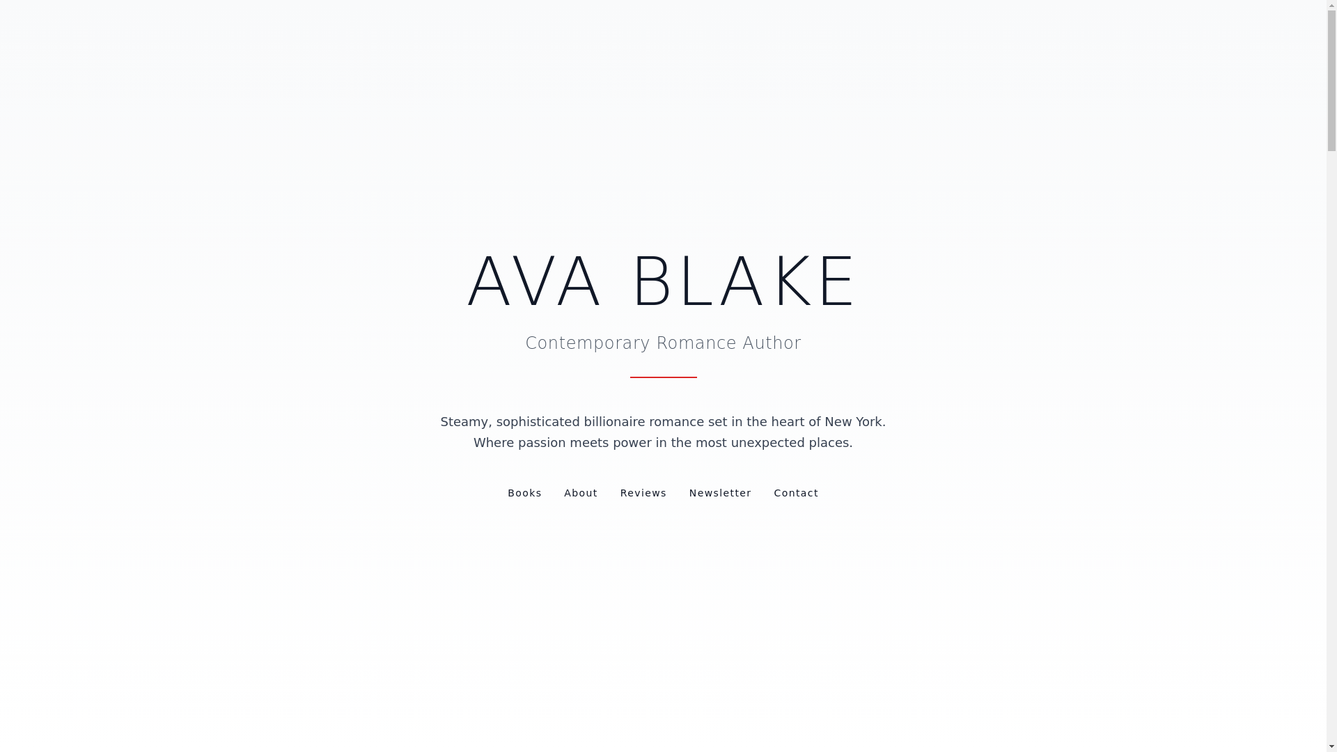 website screenshot of https://avablakeromance.com/