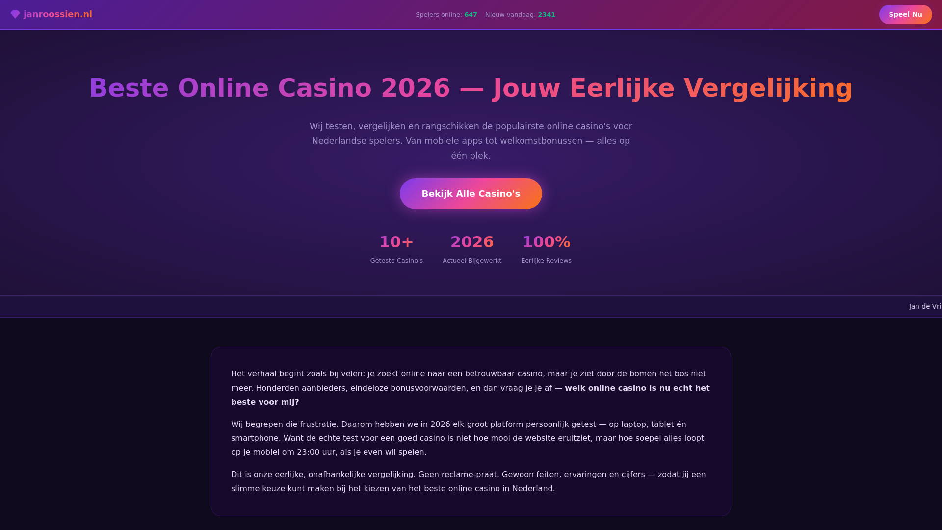 website screenshot of https://janroossien-nl.pages.dev/