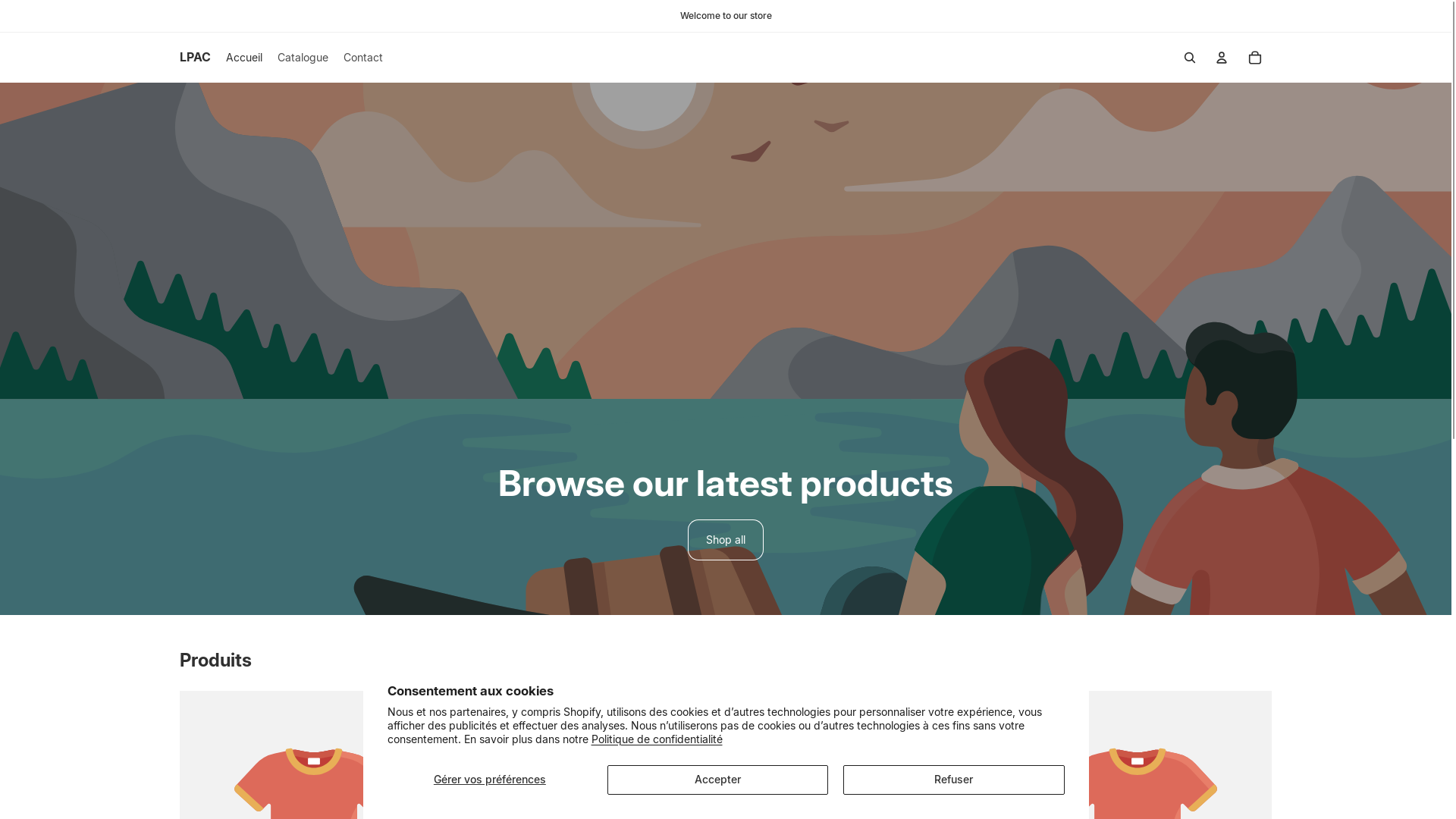 website screenshot of https://lpac-store.com/