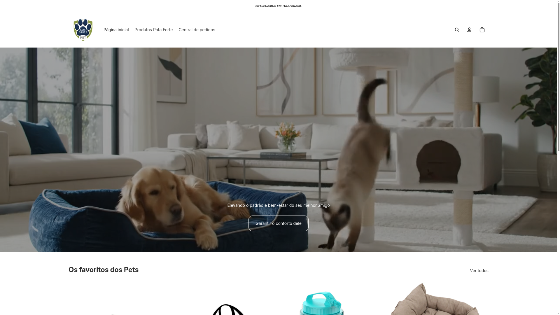 website screenshot of https://patafortepet.store/