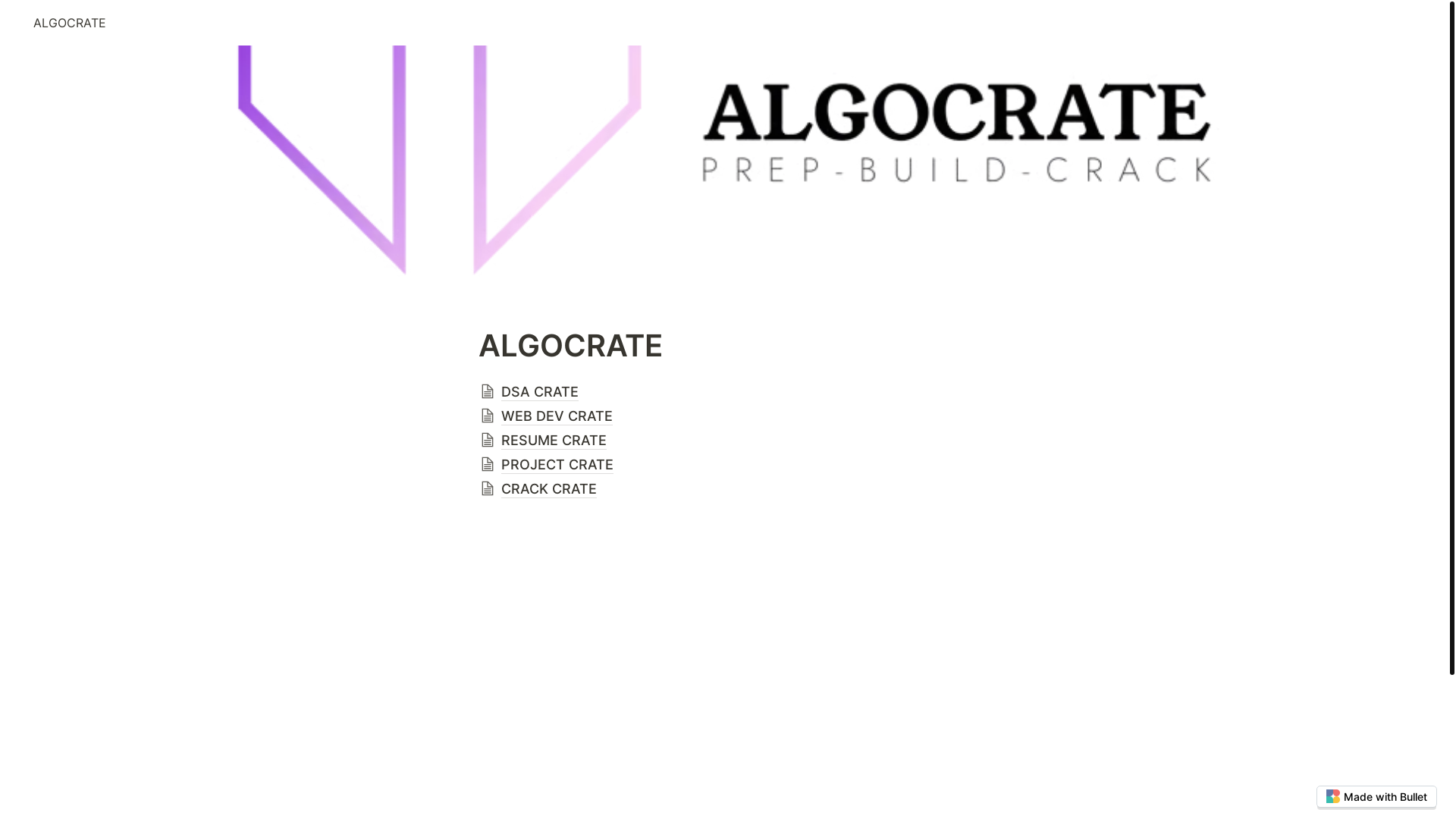 website screenshot of https://algocrate1-bullet.pages.dev/