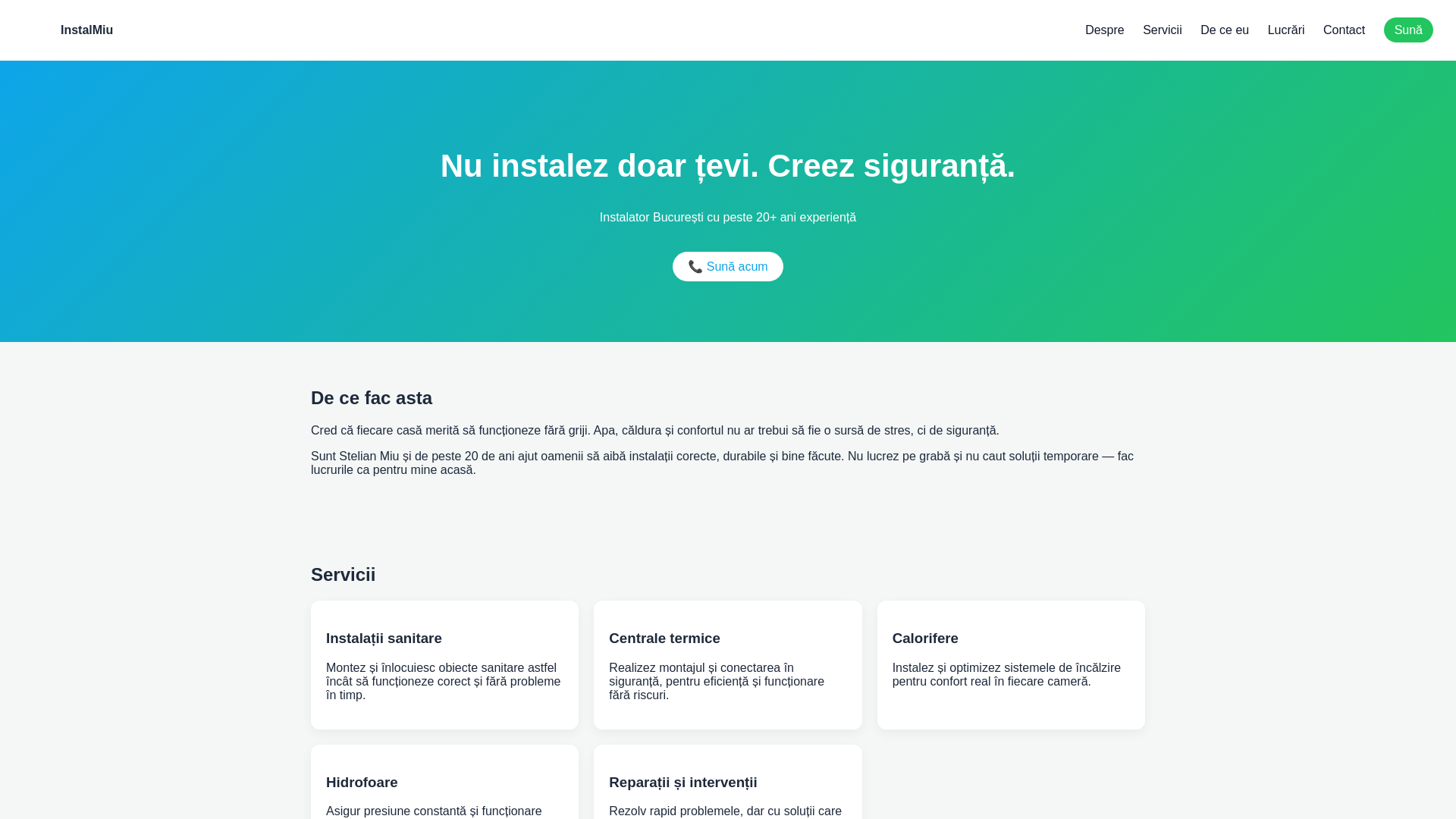 website screenshot of https://instalmiu.ro/