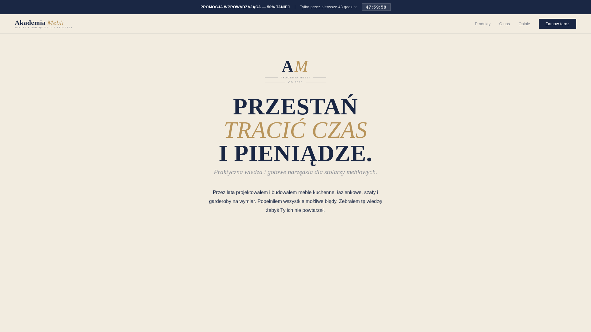 website screenshot of https://akademiamebli.pl/