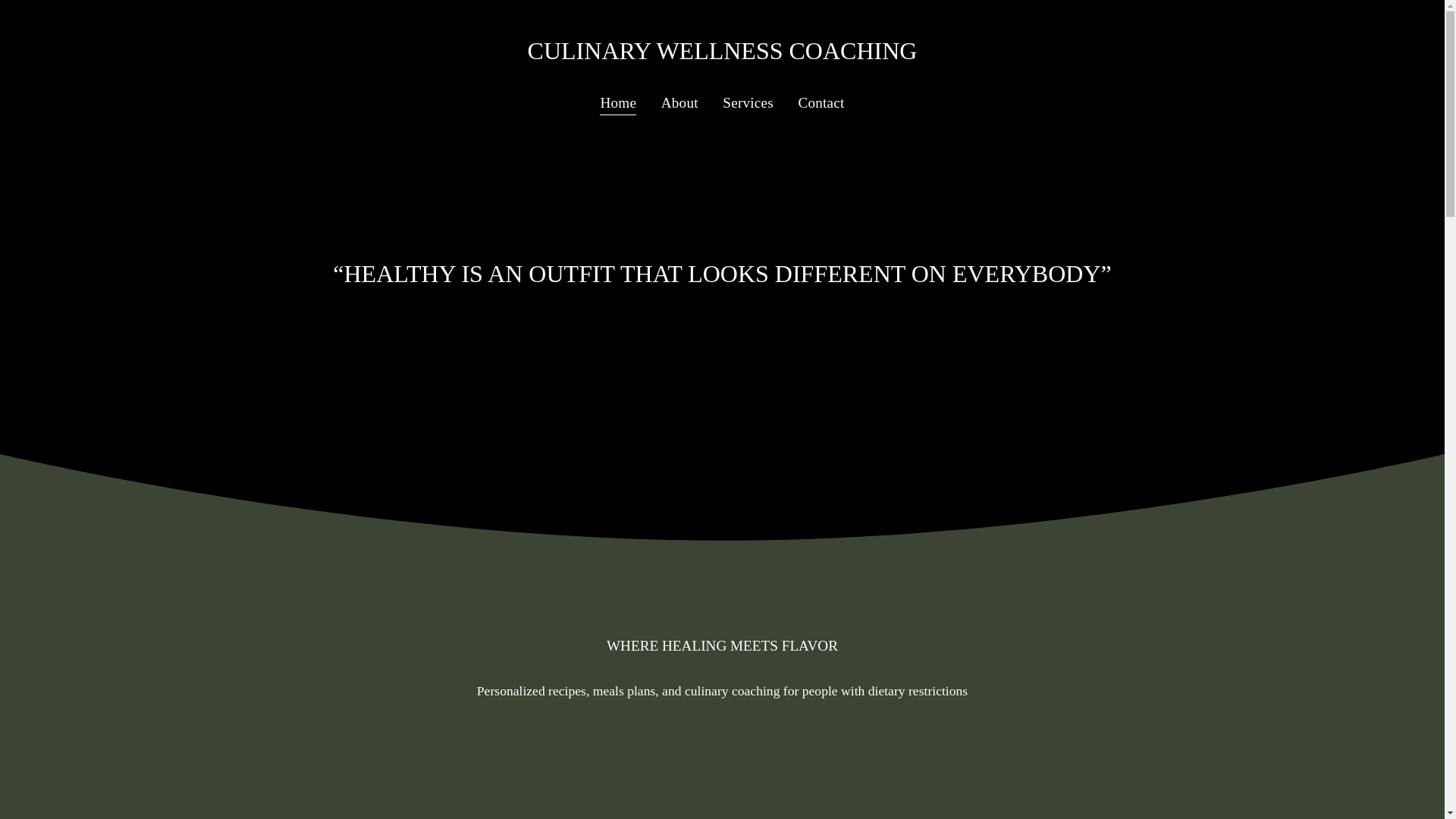 website screenshot of https://culinarywellnesscoaching.com/