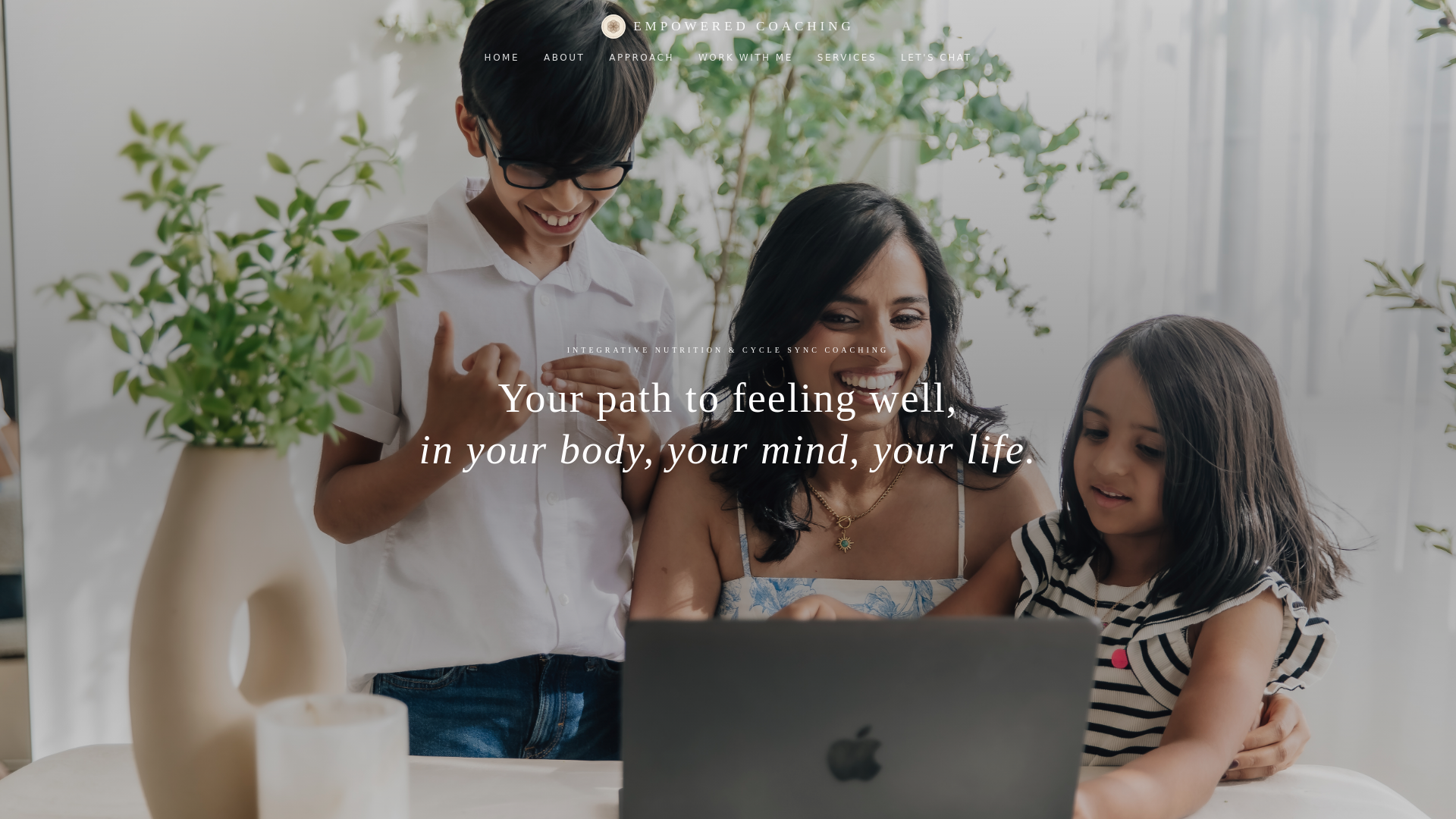 website screenshot of https://empoweredwithvarsha.com/