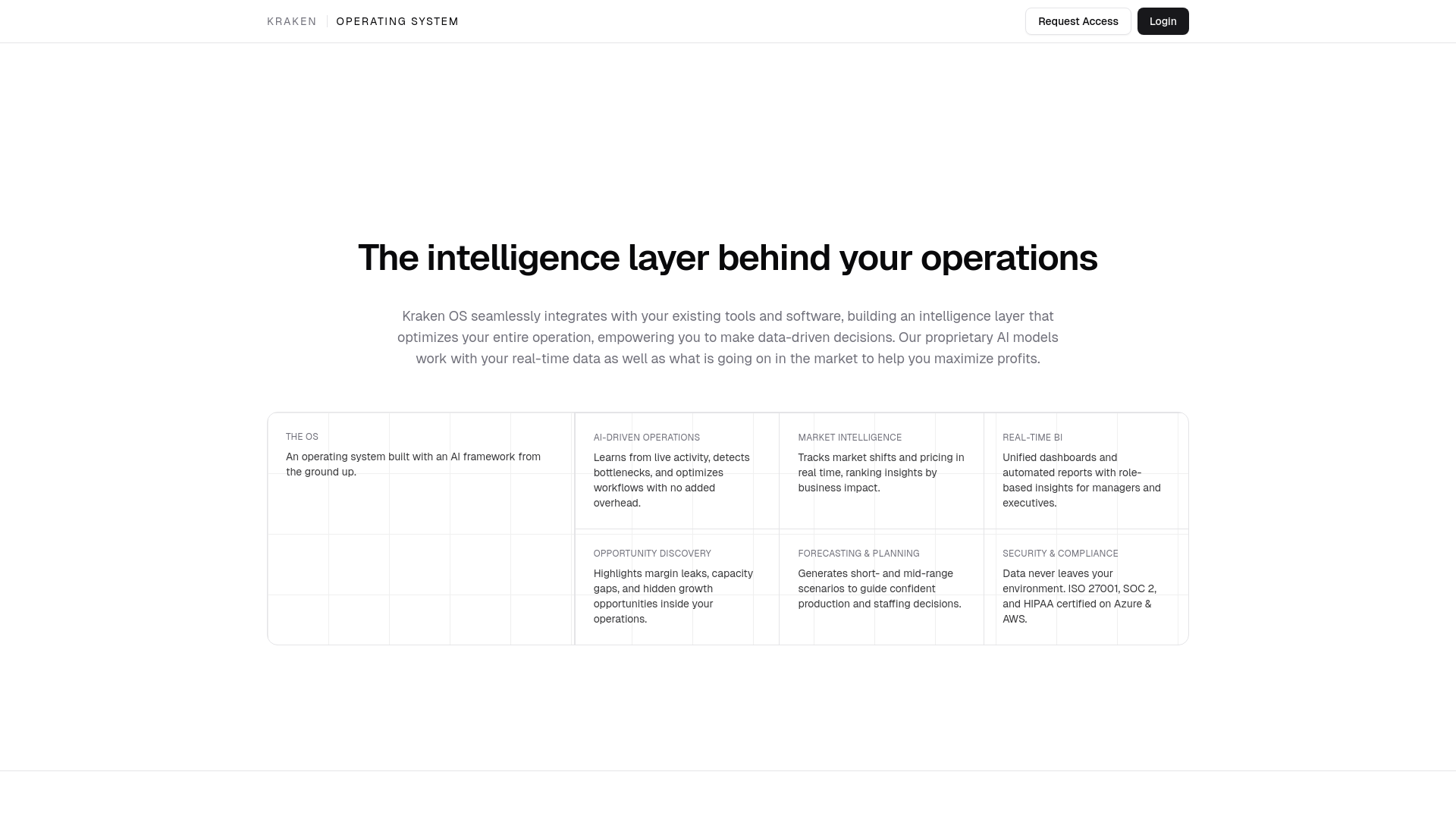 website screenshot of https://kraken-os.com/