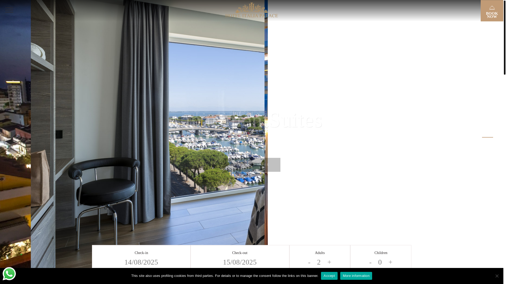 website screenshot of https://hotelitaliapalace.it/